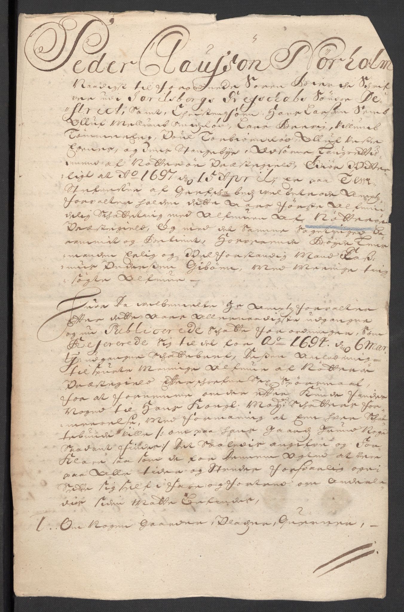 Rentekammeret inntil 1814, Reviderte regnskaper, Fogderegnskap, RA/EA-4092/R32/L1868: Fogderegnskap Jarlsberg grevskap, 1697-1699, s. 63