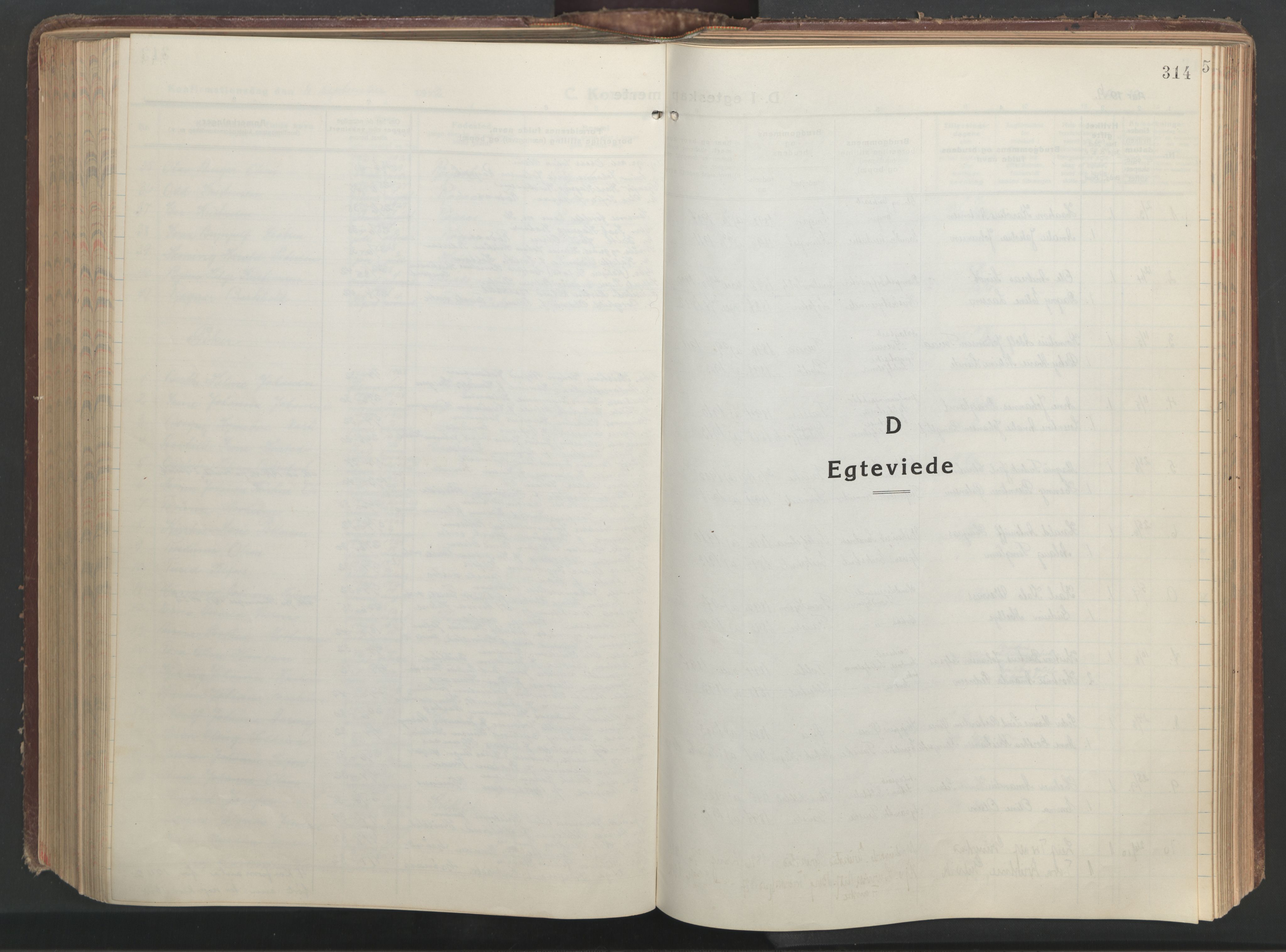 Ministerialprotokoller, klokkerbøker og fødselsregistre - Nordland, SAT/A-1459/849/L0700: Klokkerbok nr. 849C01, 1919-1946, s. 314