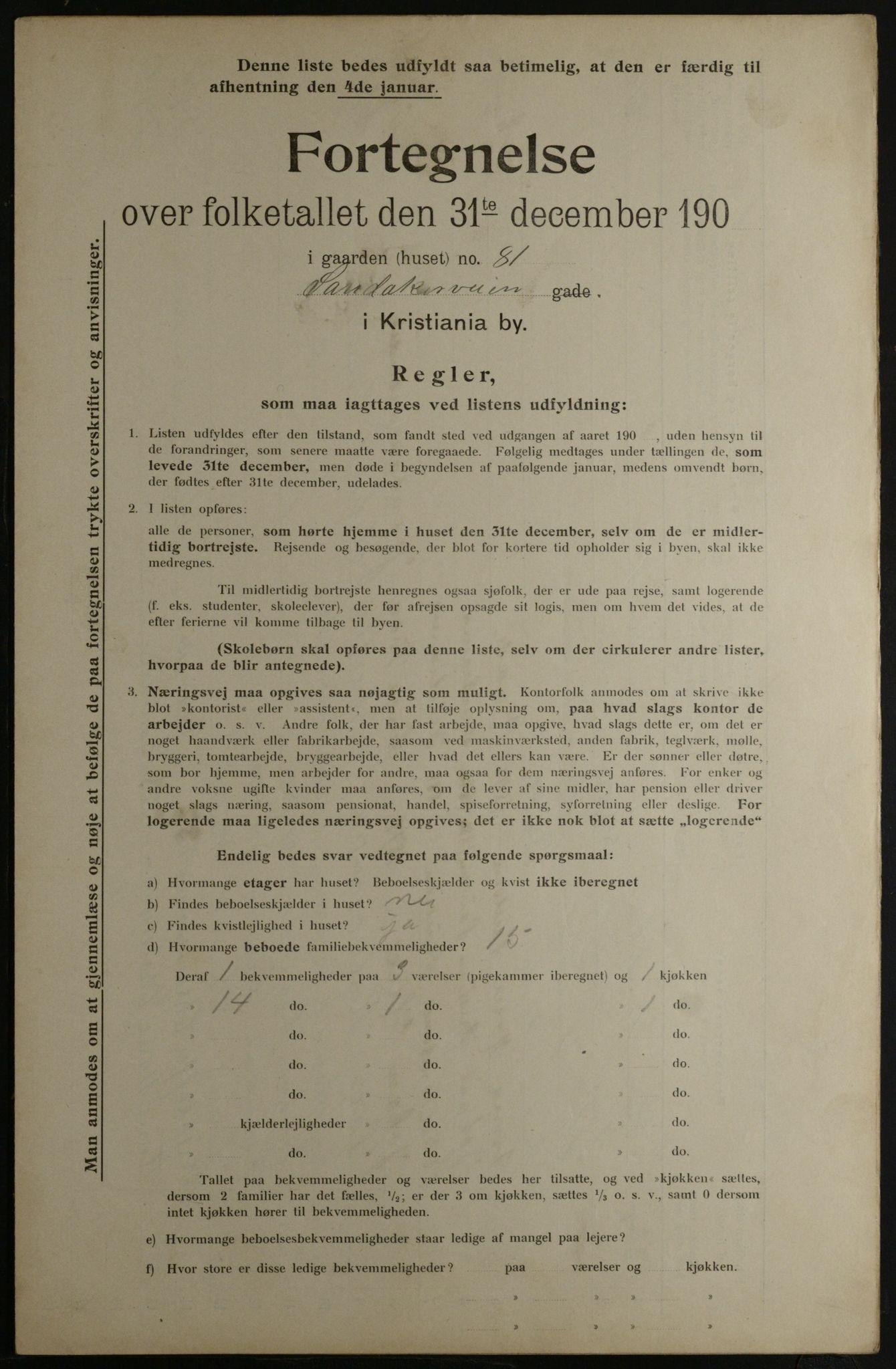 OBA, Kommunal folketelling 31.12.1901 for Kristiania kjøpstad, 1901, s. 13465