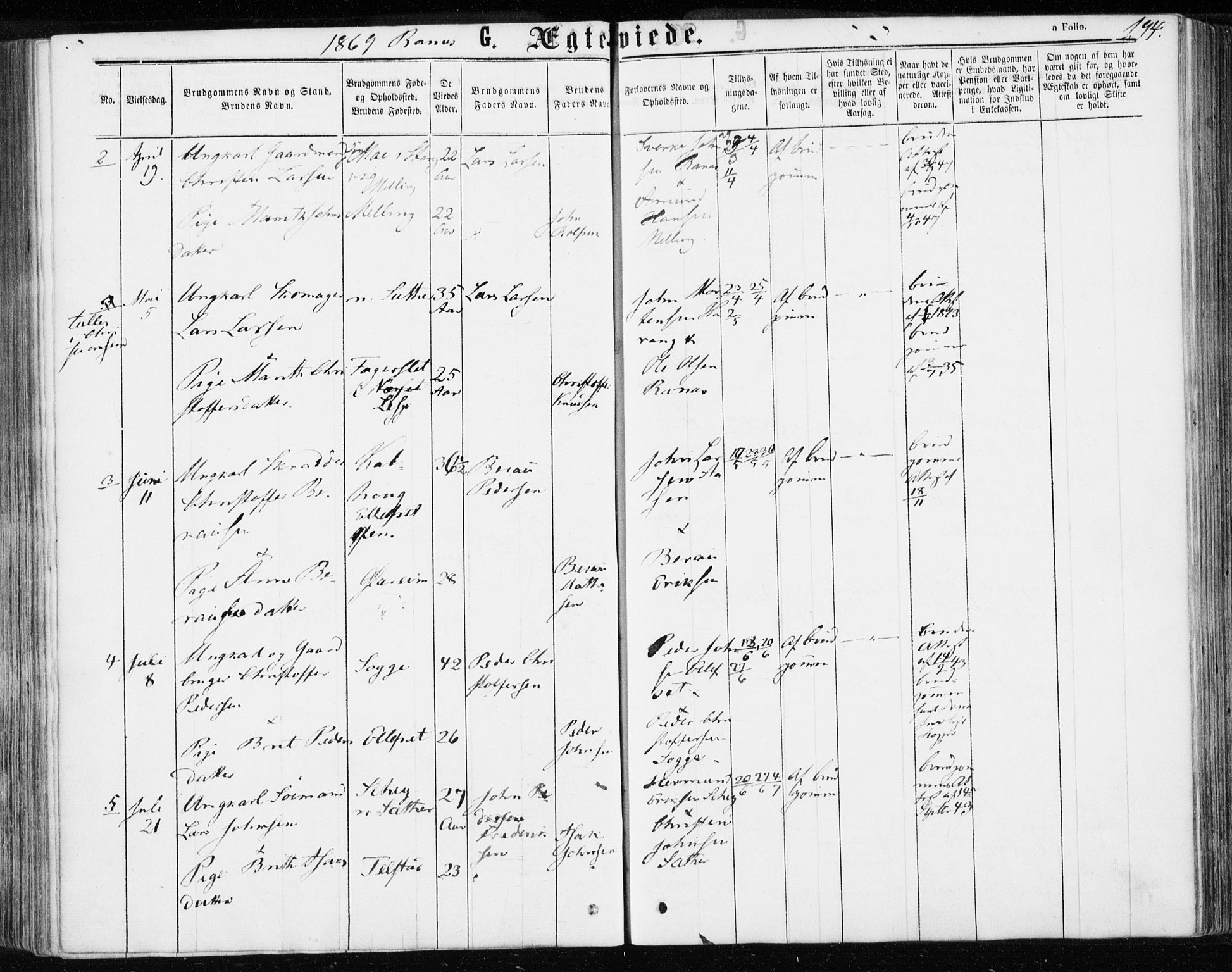 Ministerialprotokoller, klokkerbøker og fødselsregistre - Møre og Romsdal, SAT/A-1454/595/L1045: Ministerialbok nr. 595A07, 1863-1873, s. 194