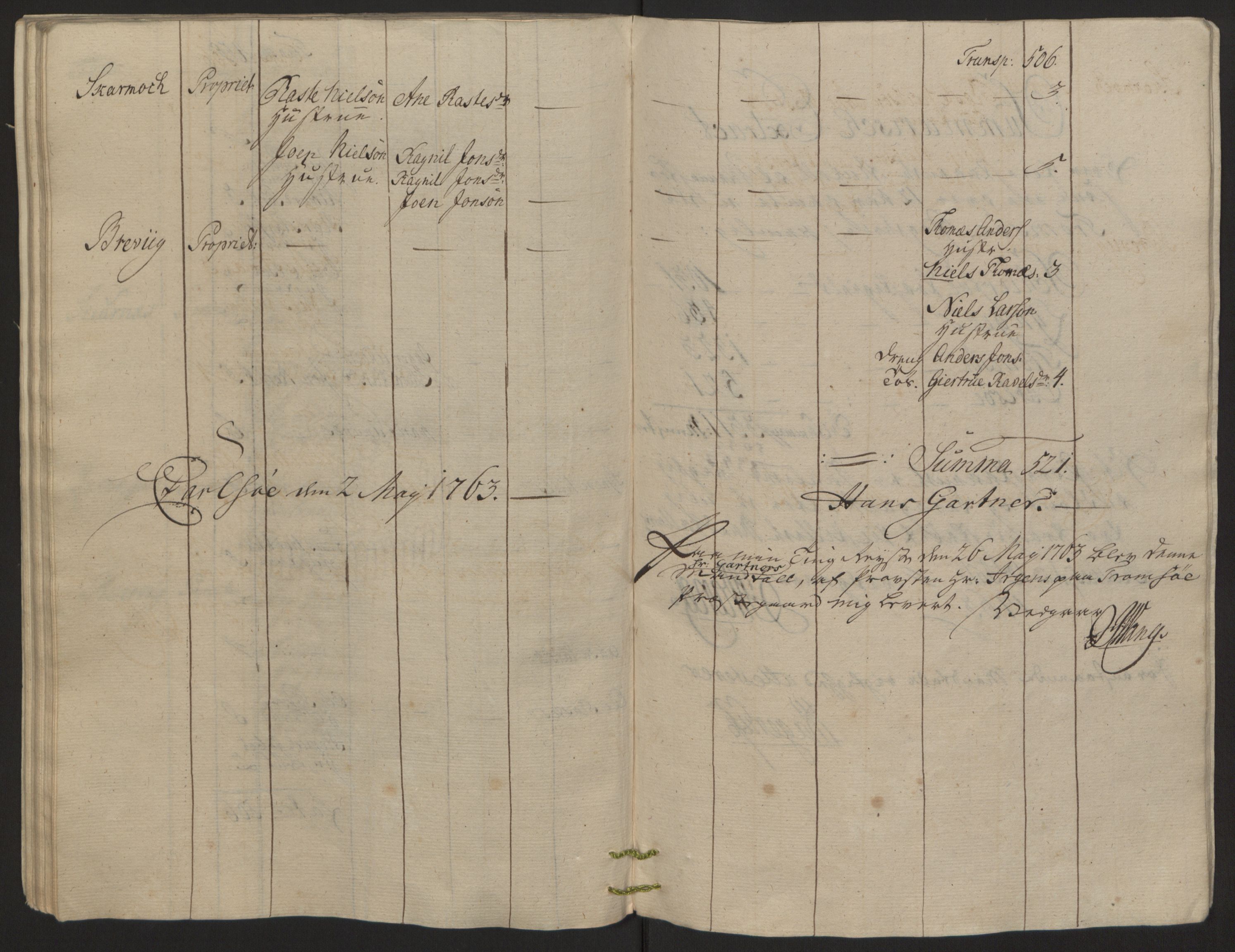 Rentekammeret inntil 1814, Reviderte regnskaper, Fogderegnskap, RA/EA-4092/R68/L4845: Ekstraskatten Senja og Troms, 1762-1765, s. 180