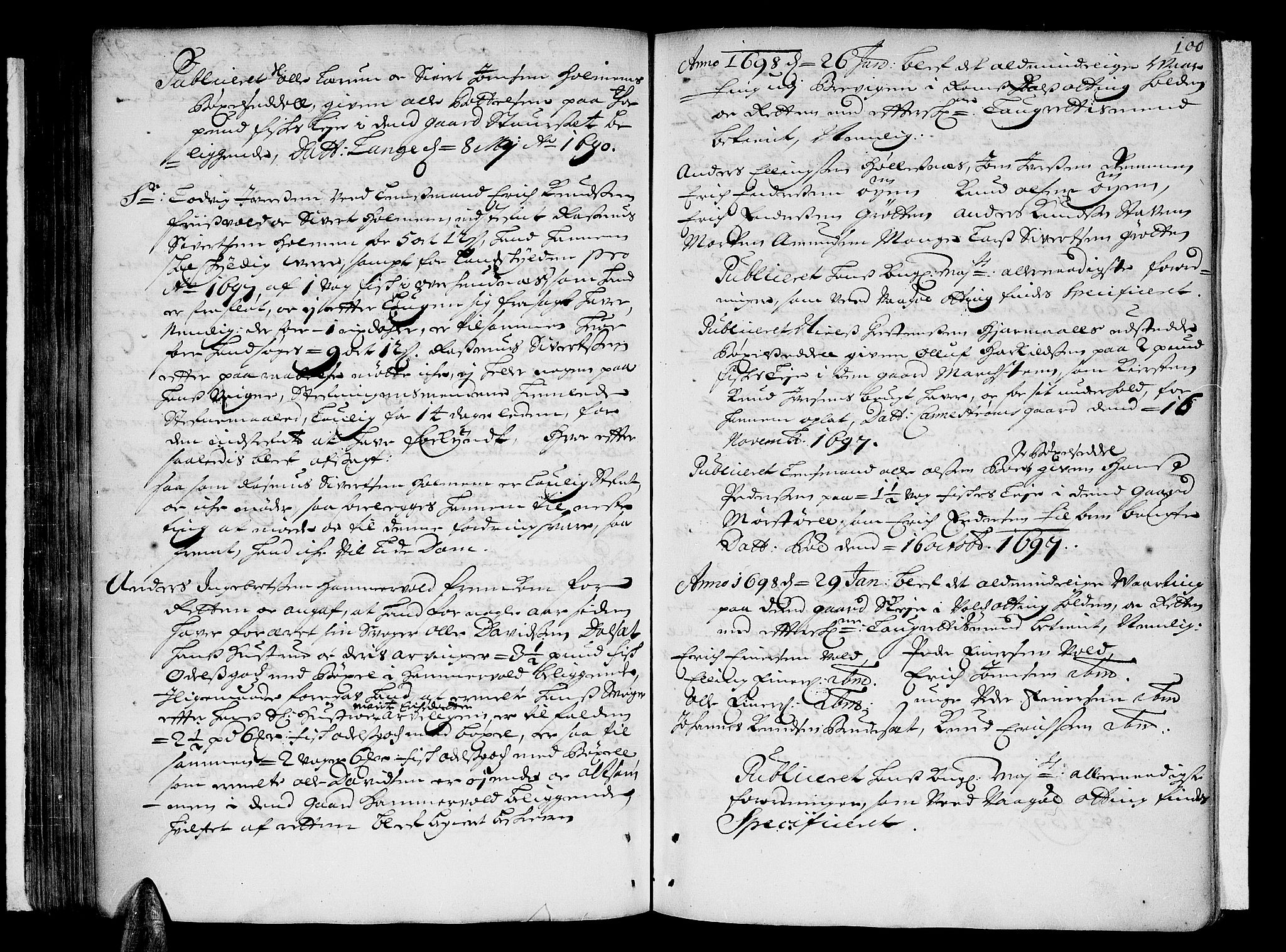 Romsdal sorenskriveri, AV/SAT-A-4149/1/1/1A/L0003: Tingbok, 1694-1699, s. 99b-100a