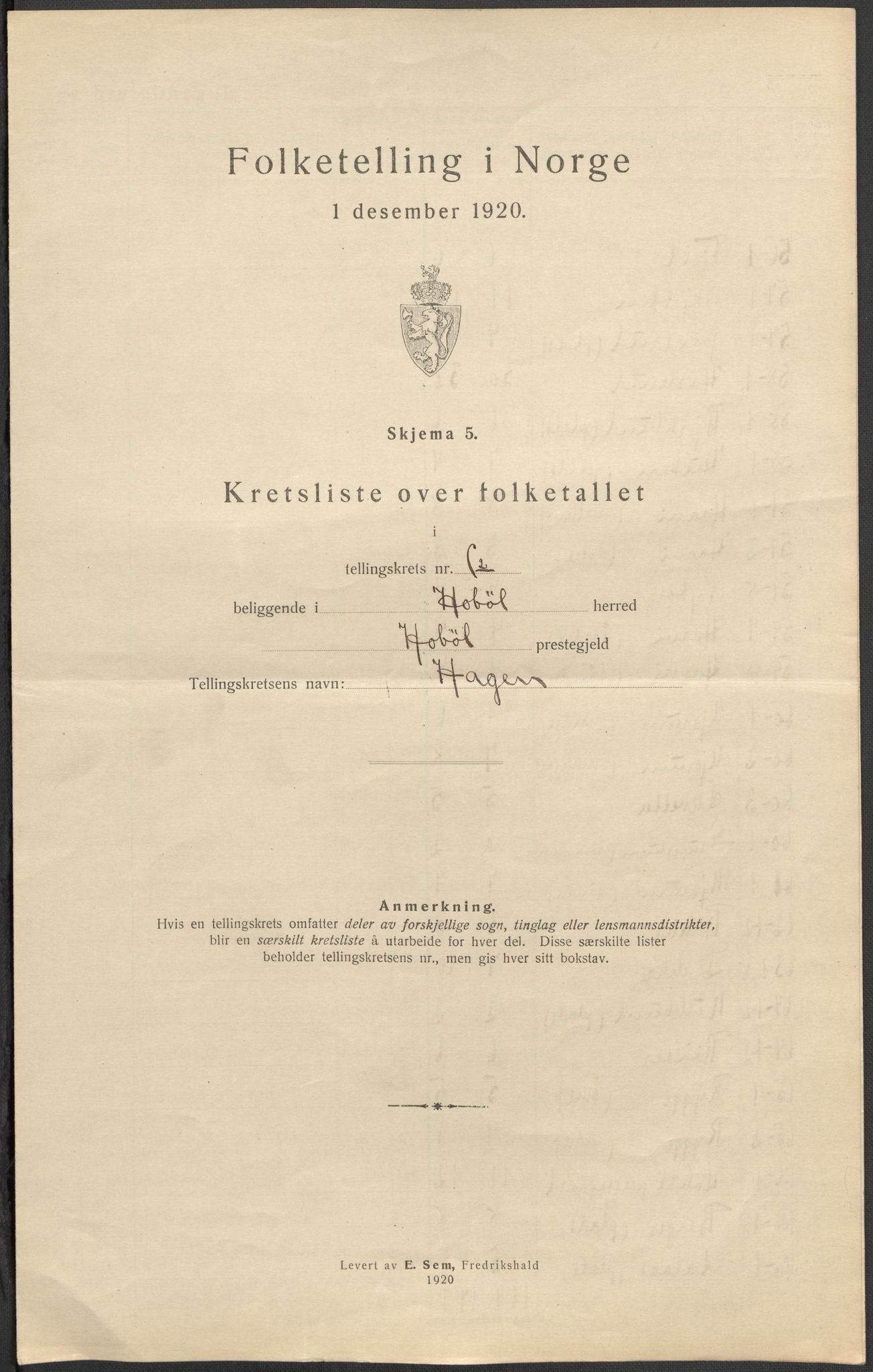 SAO, Folketelling 1920 for 0138 Hobøl herred, 1920, s. 20