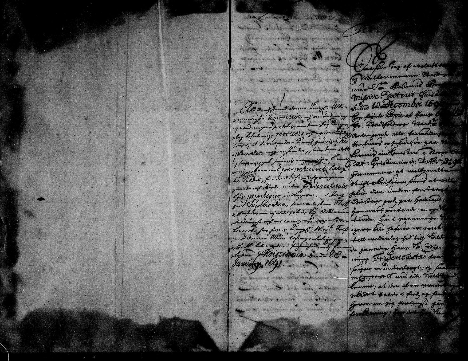 Stattholderembetet 1572-1771, AV/RA-EA-2870/Ae/L0008: Supplikasjons- og resolusjonsprotokoll, 1691, s. 1
