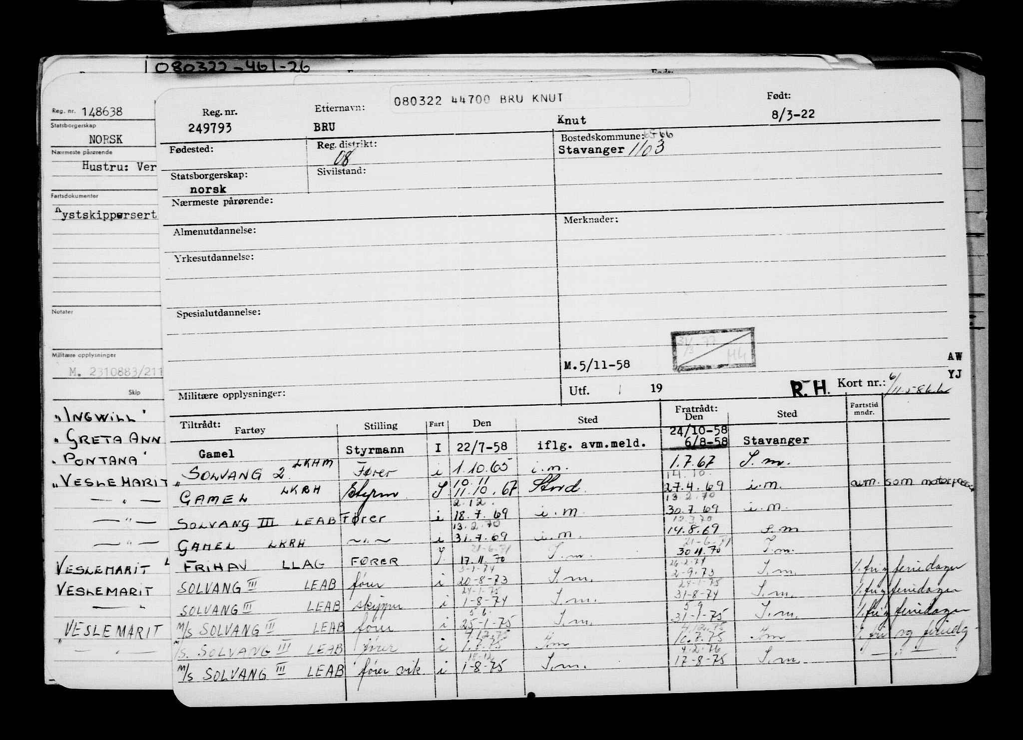 Direktoratet for sjømenn, AV/RA-S-3545/G/Gb/L0203: Hovedkort, 1922, s. 639