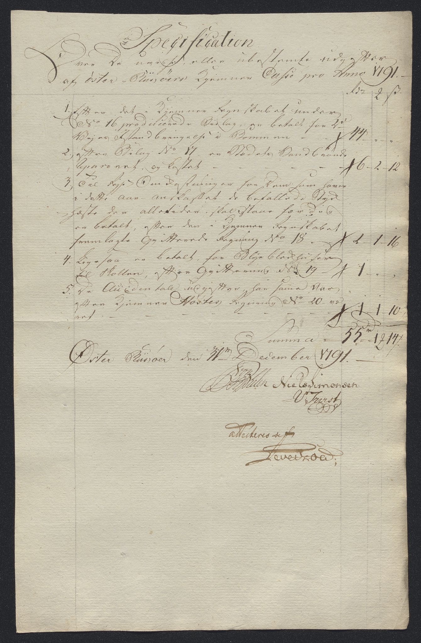 Danske Kanselli 1800-1814, AV/RA-EA-3024/K/Kk/Kka/Kkac/L0234: Kjøpstadregnskap Øster Risør, 1791-1795, s. 75