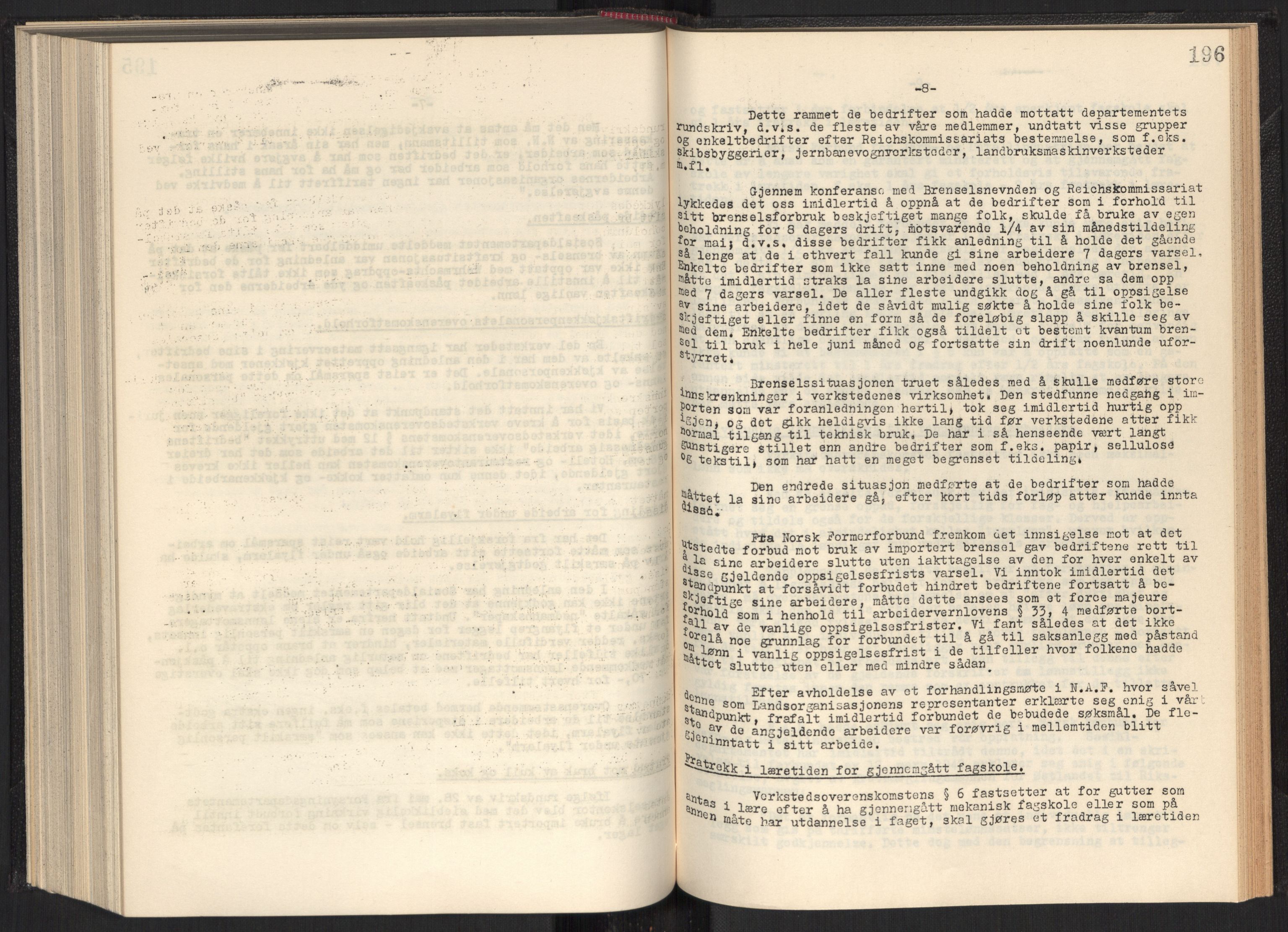 Teknologibedriftenes Landsforening TBL, AV/RA-PA-1700/A/Ad/L0006: Årsberetning med register, 1937-1943, s. 196