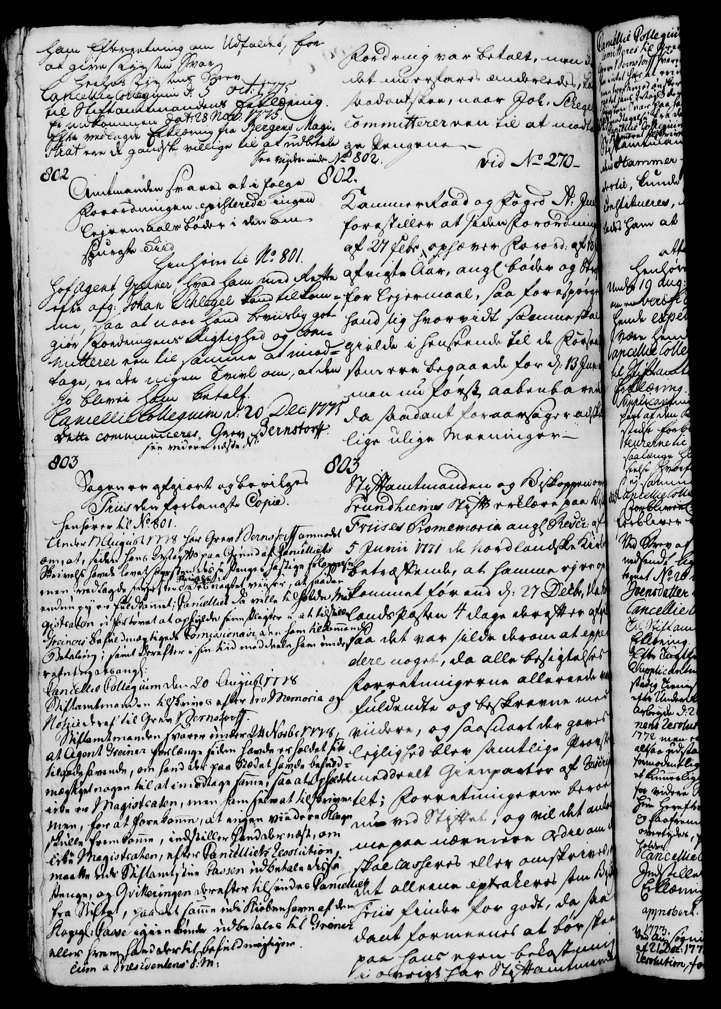 Danske Kanselli 1572-1799, AV/RA-EA-3023/H/Hc/Hca/L0002: Norske supplikker, 1772-1773