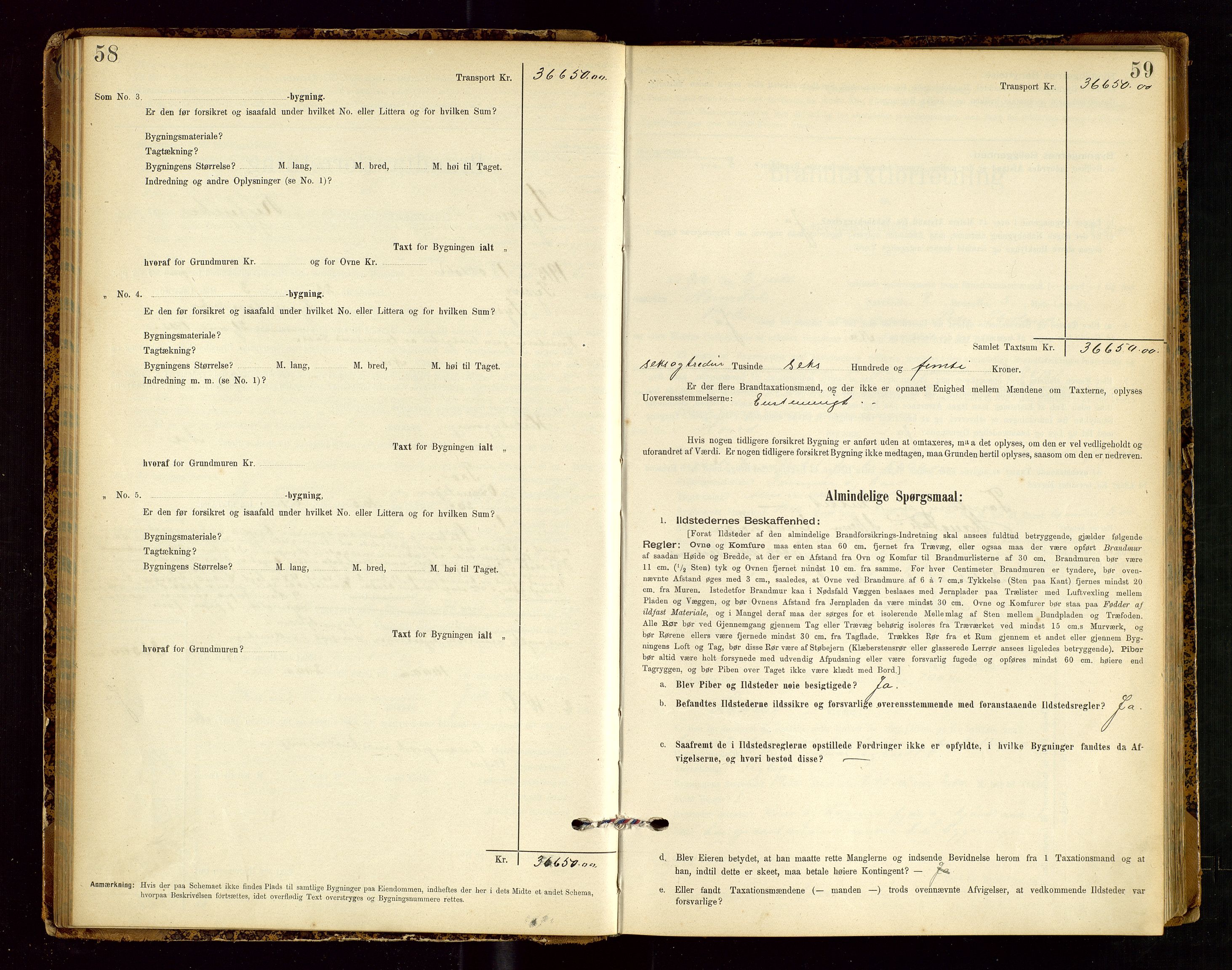 Tysvær lensmannskontor, AV/SAST-A-100192/Gob/L0002: "Brandtakstprotokol for Lensmanden i Tysvær", 1901-1932, s. 58-59