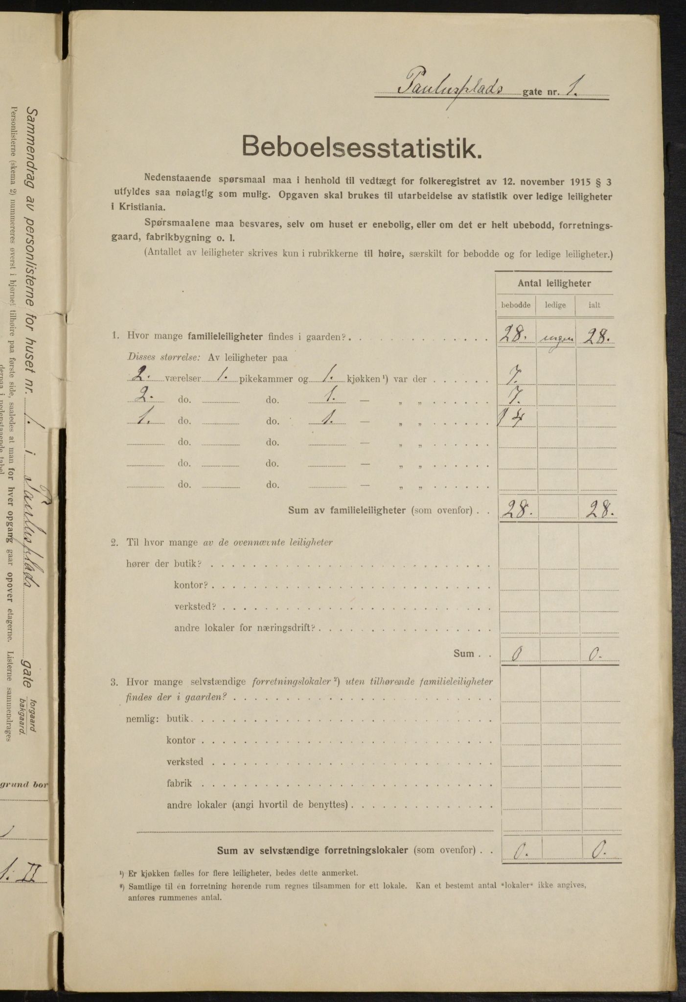 OBA, Kommunal folketelling 1.2.1916 for Kristiania, 1916, s. 80461