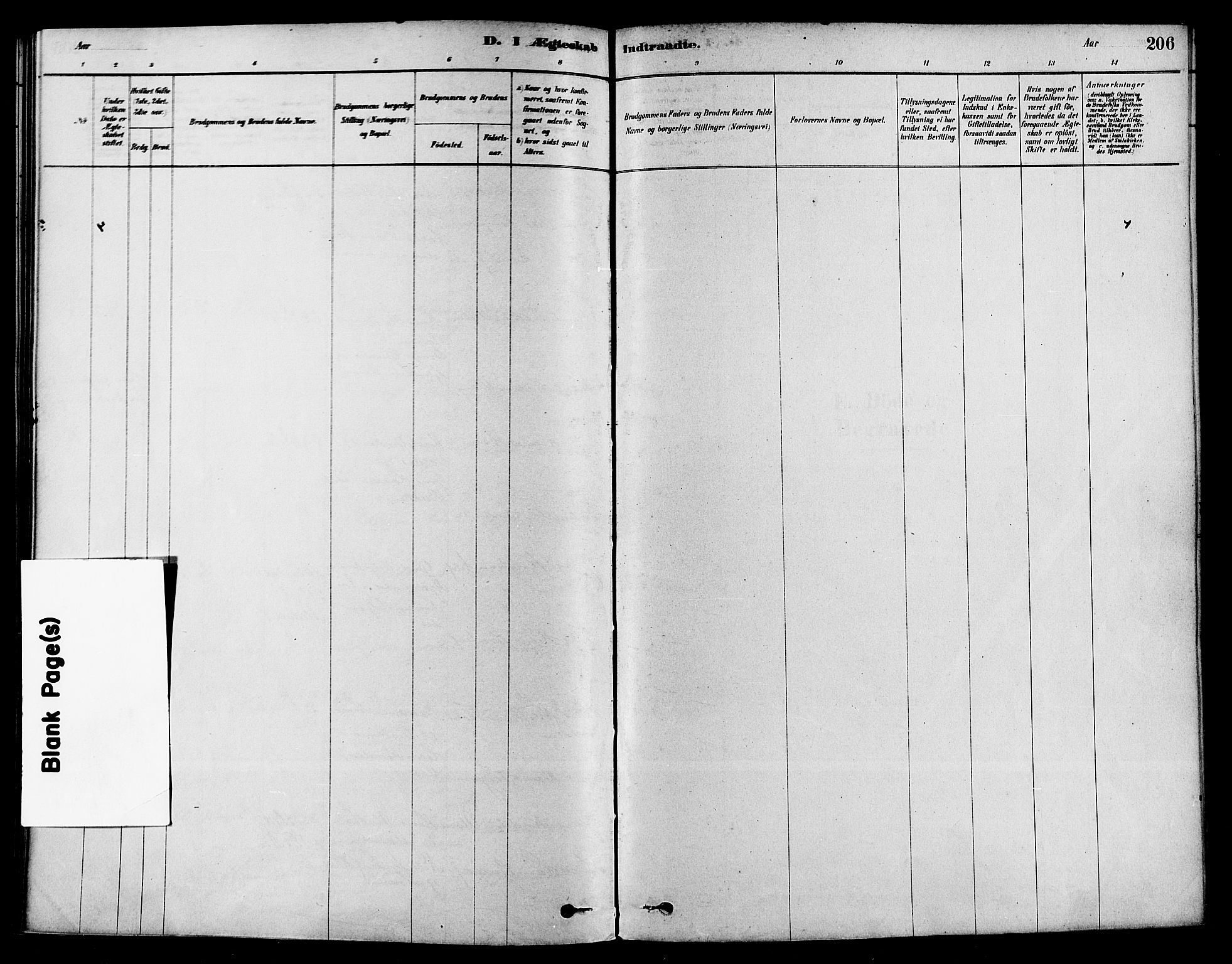 Sigdal kirkebøker, SAKO/A-245/F/Fa/L0011: Ministerialbok nr. I 11, 1879-1887, s. 206