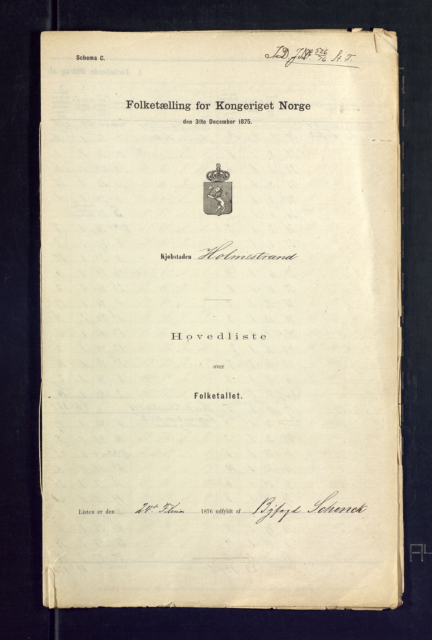 SAKO, Folketelling 1875 for 0702P Holmestrand prestegjeld, 1875, s. 2