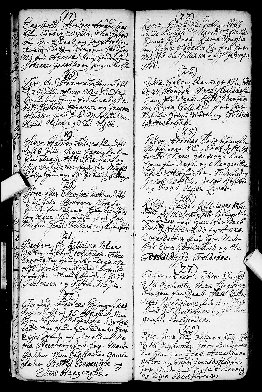 Flesberg kirkebøker, AV/SAKO-A-18/F/Fa/L0002: Ministerialbok nr. I 2, 1726-1747