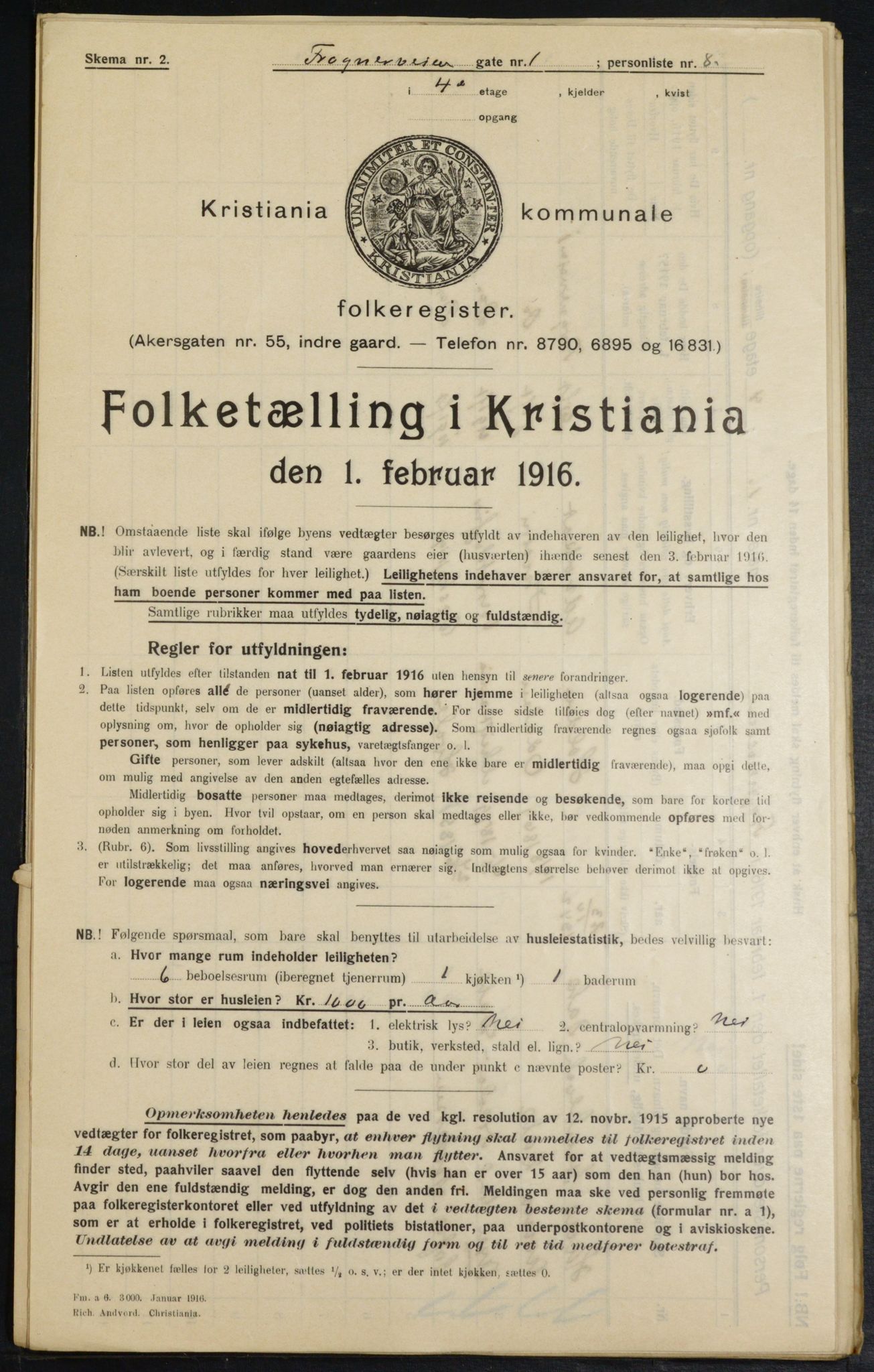 OBA, Kommunal folketelling 1.2.1916 for Kristiania, 1916, s. 27650