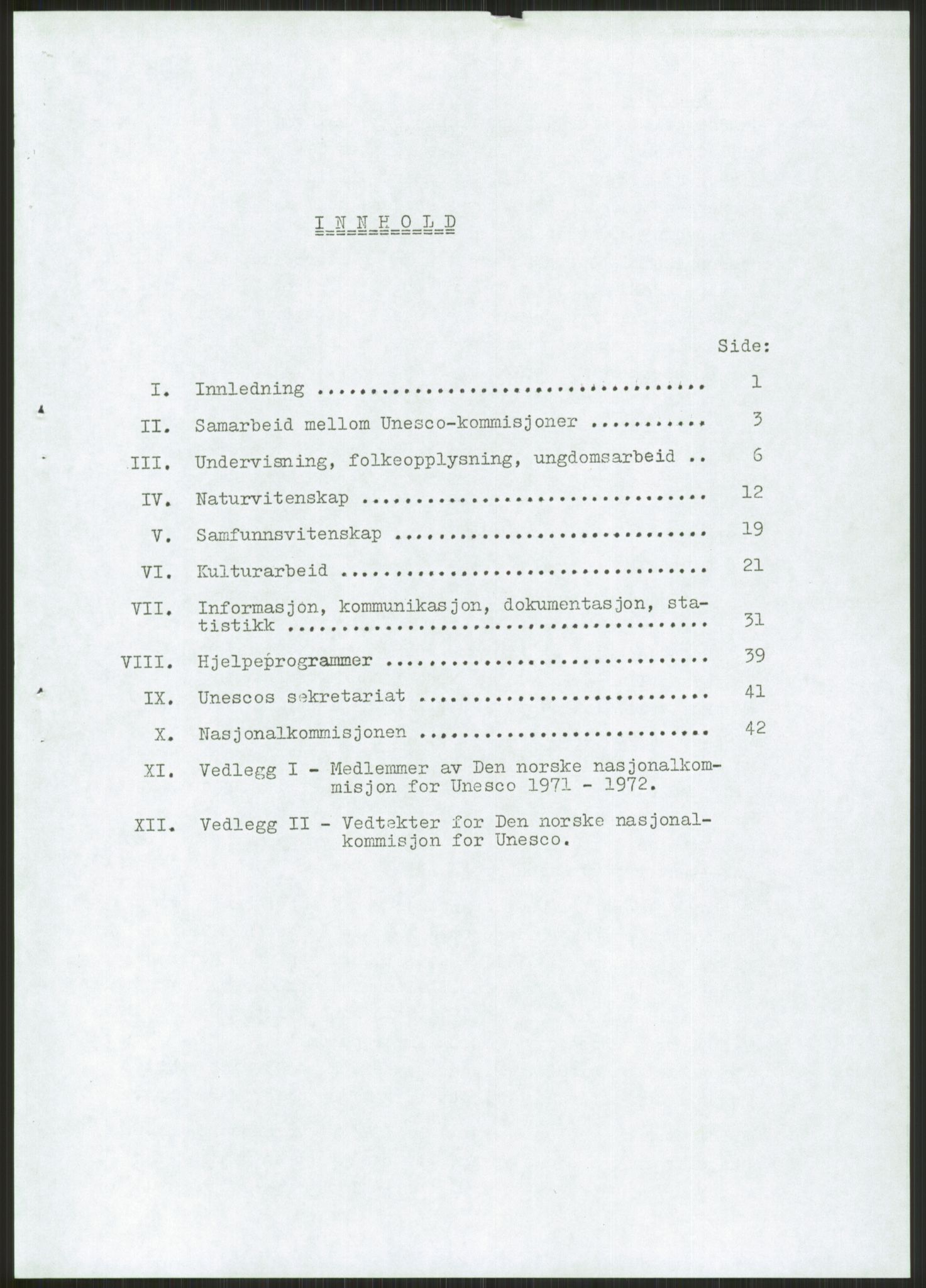 Den norske nasjonalkommisjonen for UNESCO, AV/RA-S-1730/A/Ad/L0001: --, 1953-1981