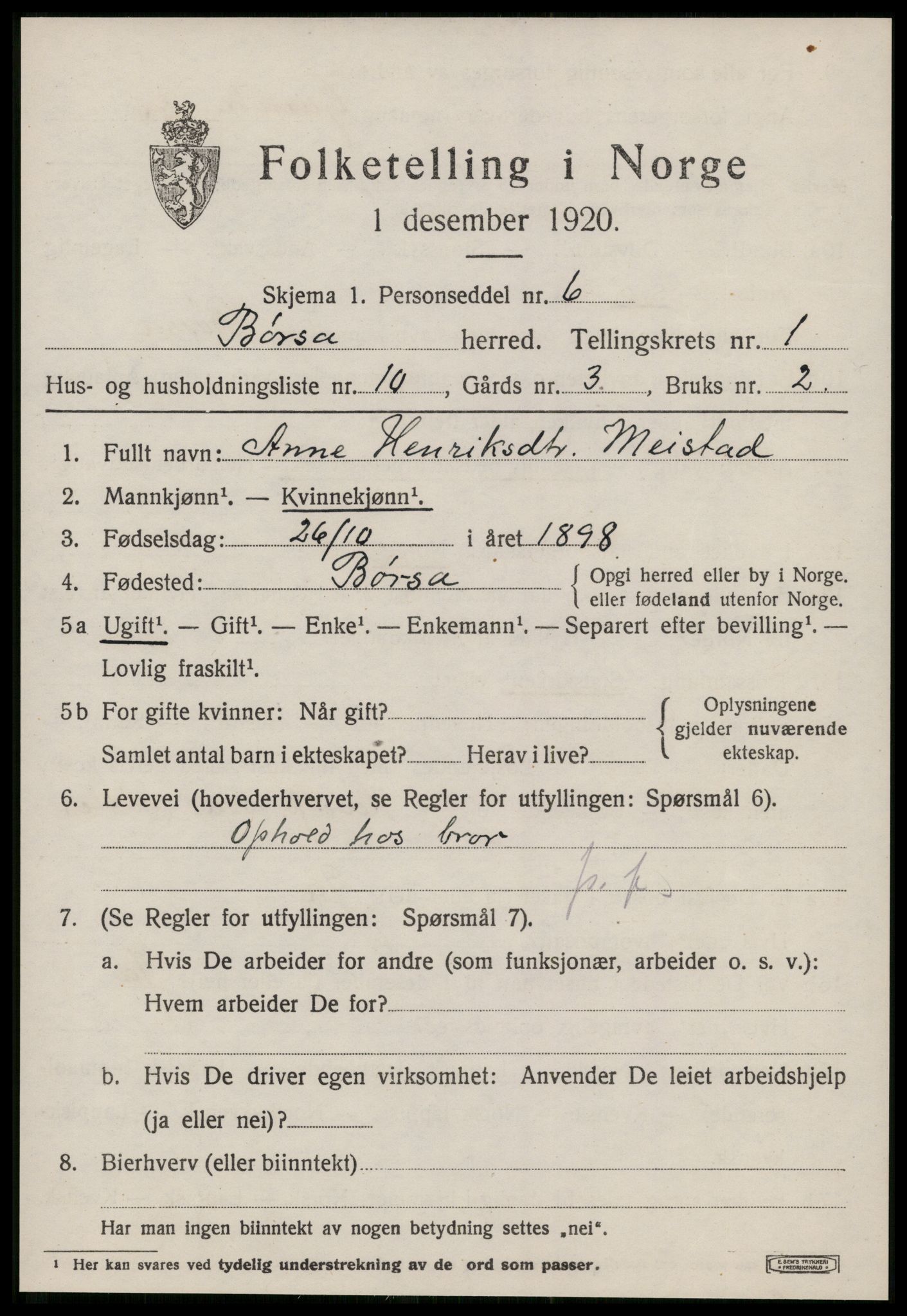 SAT, Folketelling 1920 for 1658 Børsa herred, 1920, s. 681