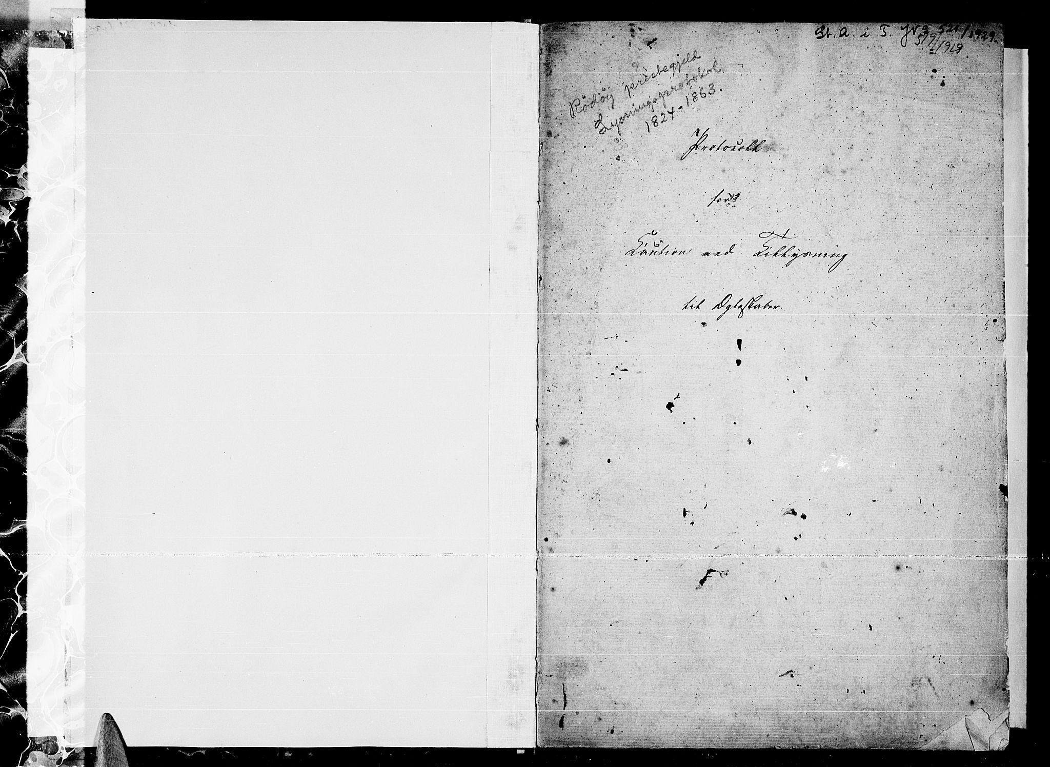 Ministerialprotokoller, klokkerbøker og fødselsregistre - Nordland, AV/SAT-A-1459/841/L0597: Lysningsprotokoll nr. 841A05, 1824-1863