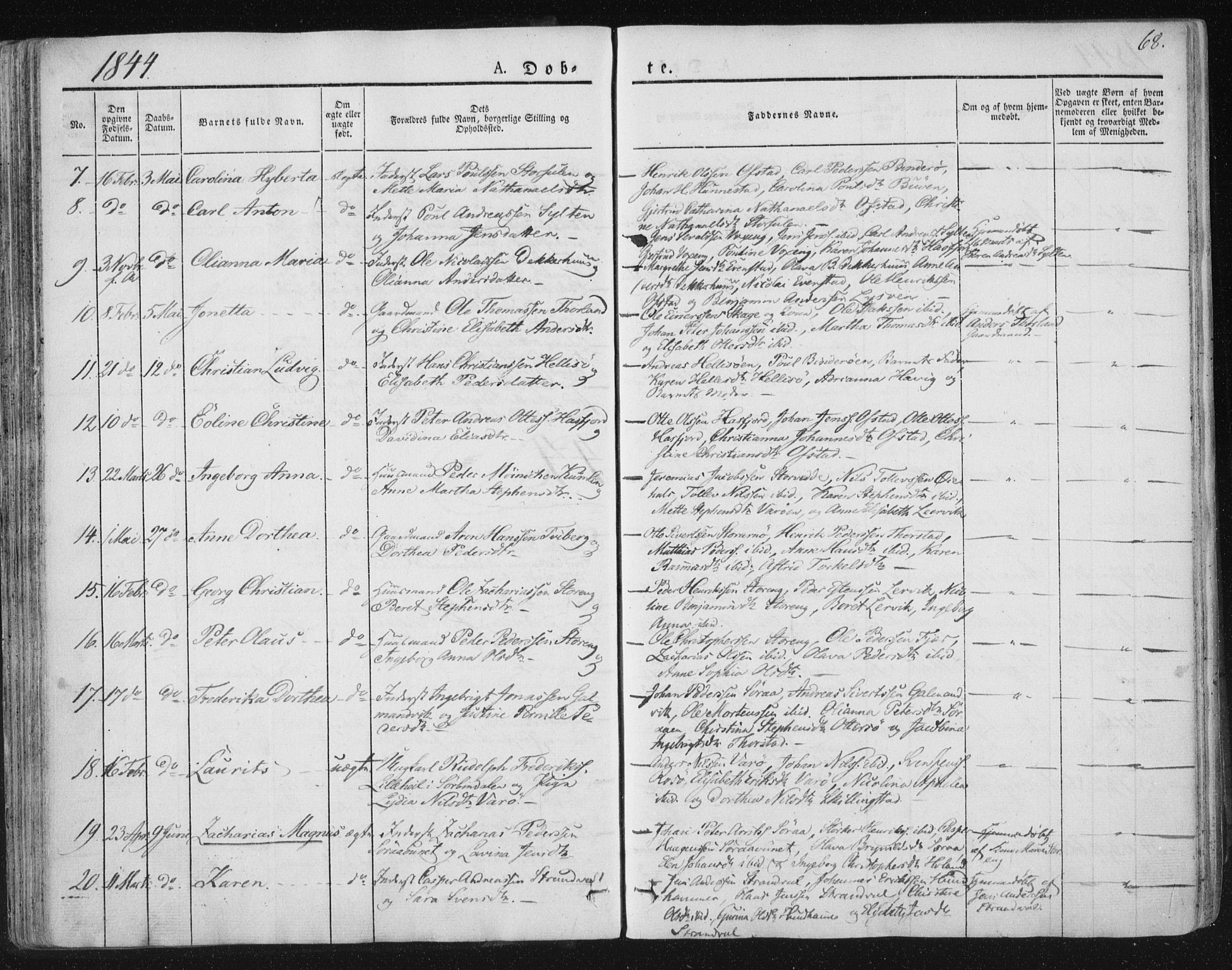 Ministerialprotokoller, klokkerbøker og fødselsregistre - Nord-Trøndelag, SAT/A-1458/784/L0669: Ministerialbok nr. 784A04, 1829-1859, s. 68