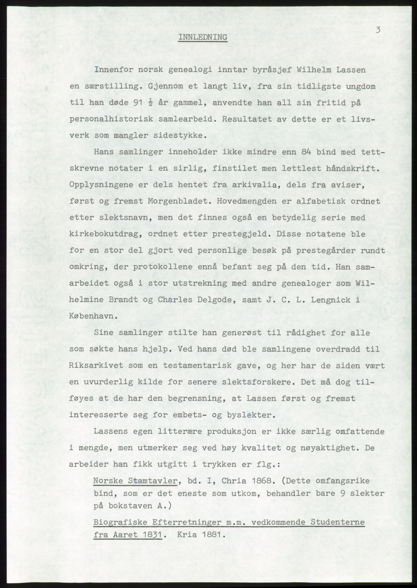 Lassens samlinger, RA/PA-0051, s. 3