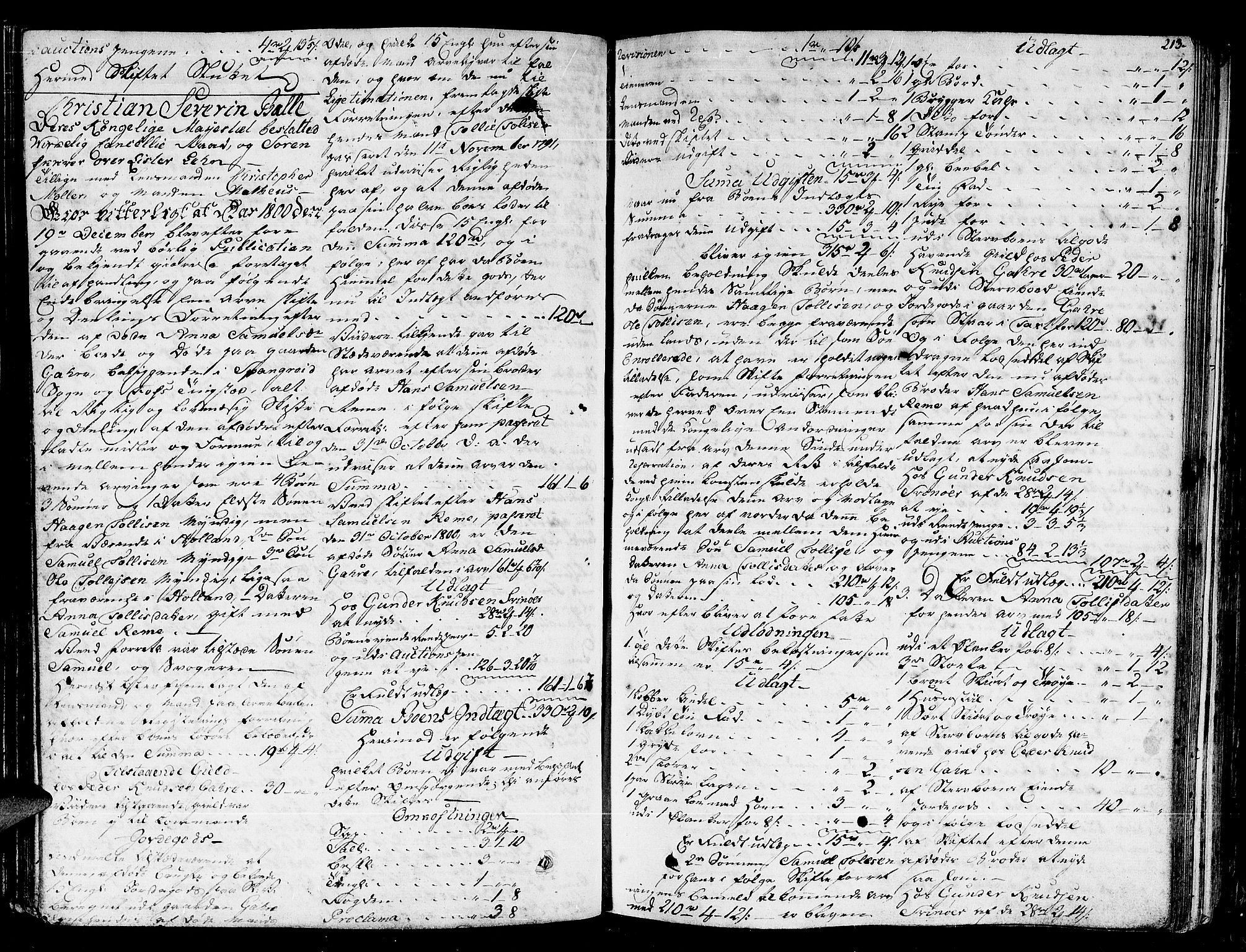 Lister sorenskriveri, AV/SAK-1221-0003/H/Hc/L0048: Skifteprotokoll nr 37a med register, 1799-1805, s. 212b-213a