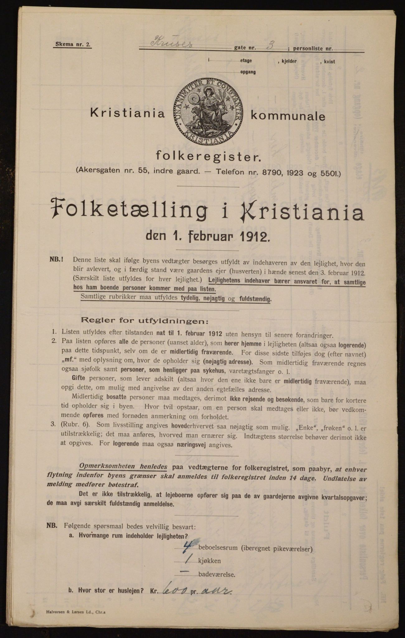 OBA, Kommunal folketelling 1.2.1912 for Kristiania, 1912, s. 55219