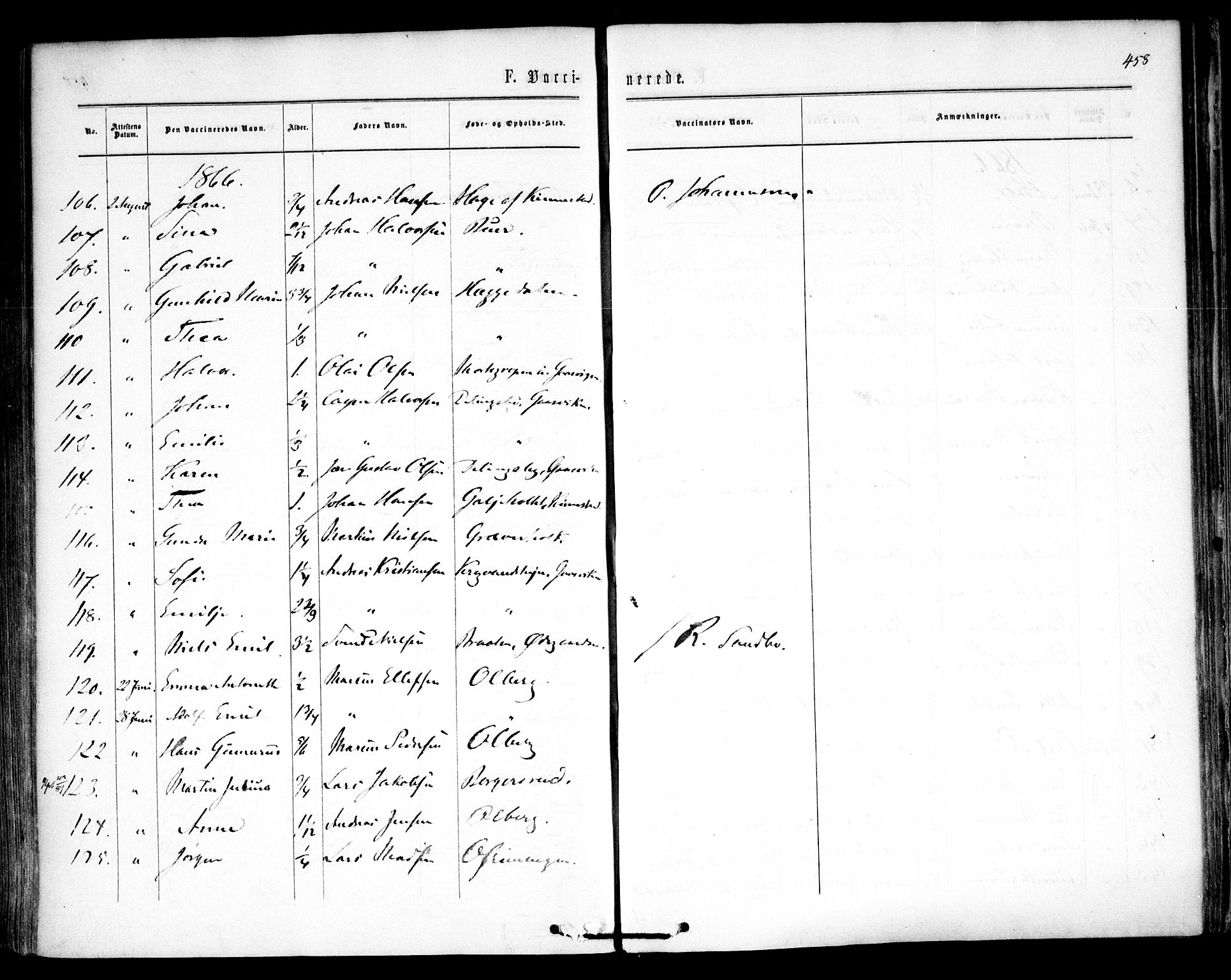 Høland prestekontor Kirkebøker, AV/SAO-A-10346a/F/Fa/L0011: Ministerialbok nr. I 11, 1862-1869, s. 458