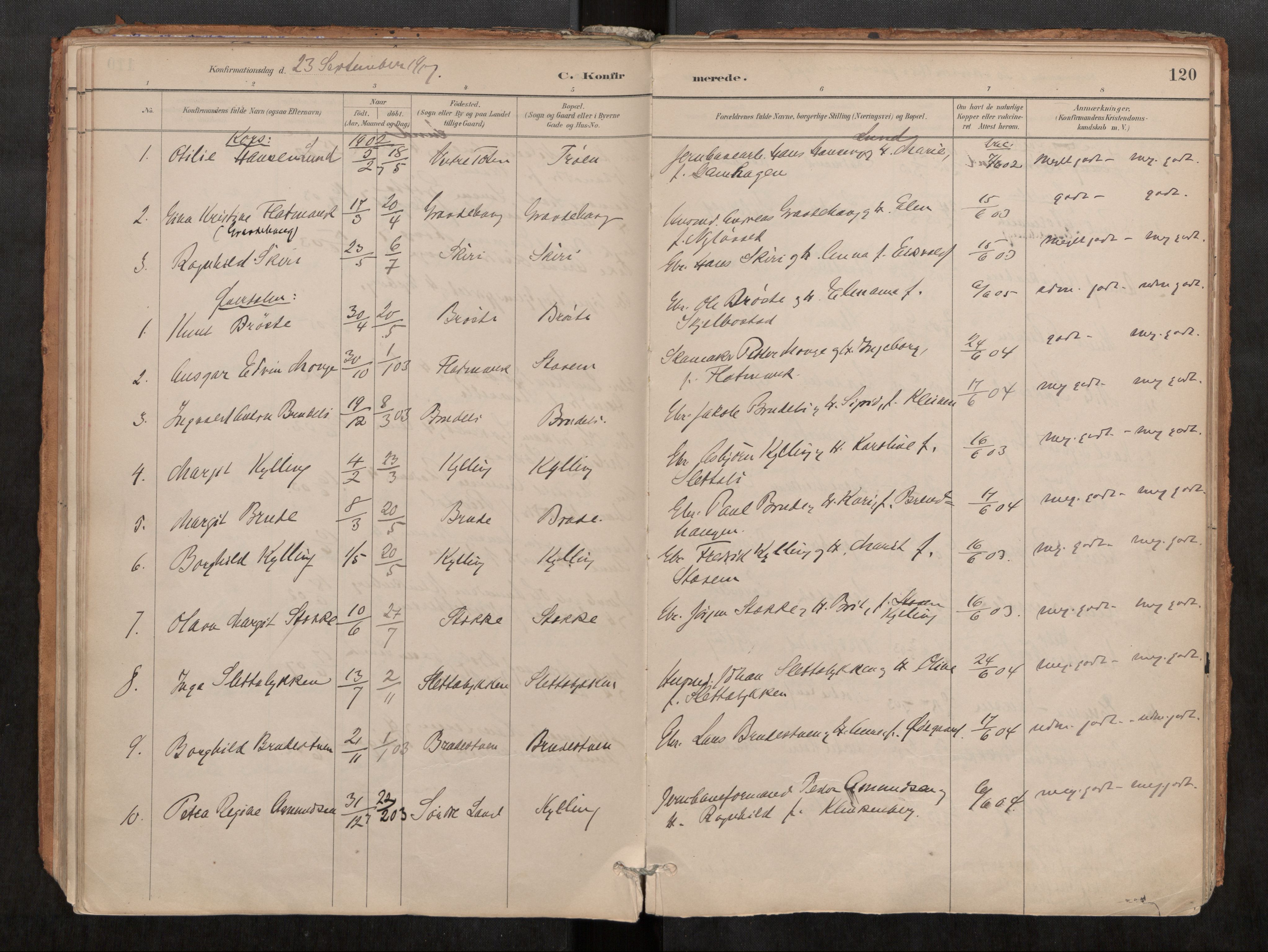 Ministerialprotokoller, klokkerbøker og fødselsregistre - Møre og Romsdal, AV/SAT-A-1454/546/L0599: Ministerialbok nr. 546A03, 1882-1920, s. 120
