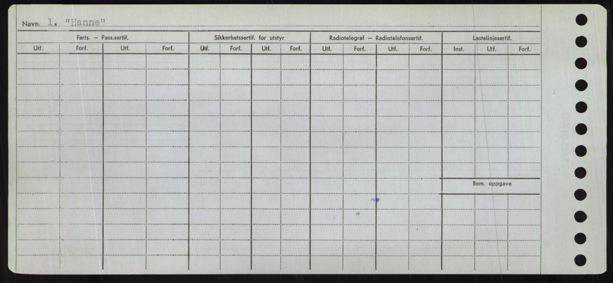 Sjøfartsdirektoratet med forløpere, Skipsmålingen, RA/S-1627/H/Hc/L0001: Lektere, A-Y, s. 226