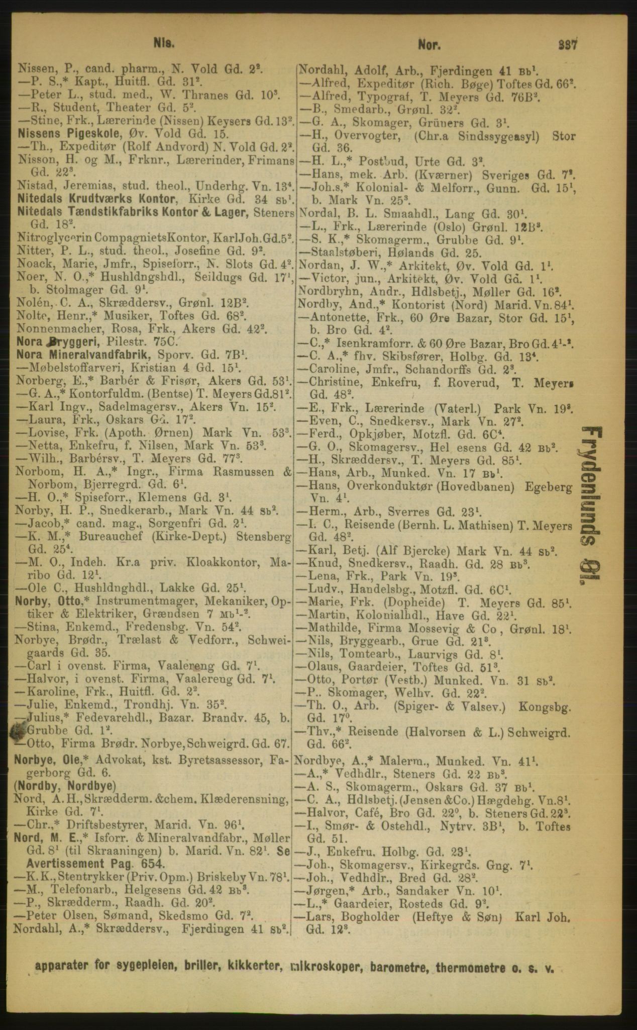 Kristiania/Oslo adressebok, PUBL/-, 1889, s. 337