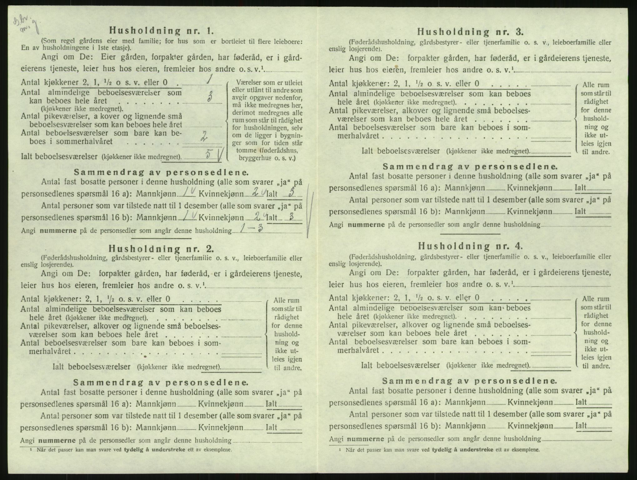 SAK, Folketelling 1920 for 0935 Iveland herred, 1920, s. 308