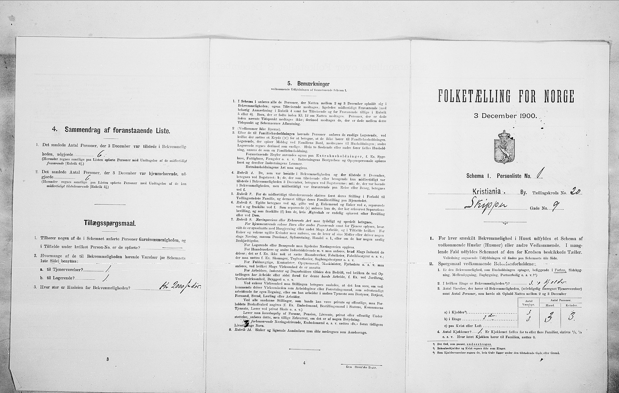 SAO, Folketelling 1900 for 0301 Kristiania kjøpstad, 1900, s. 84912