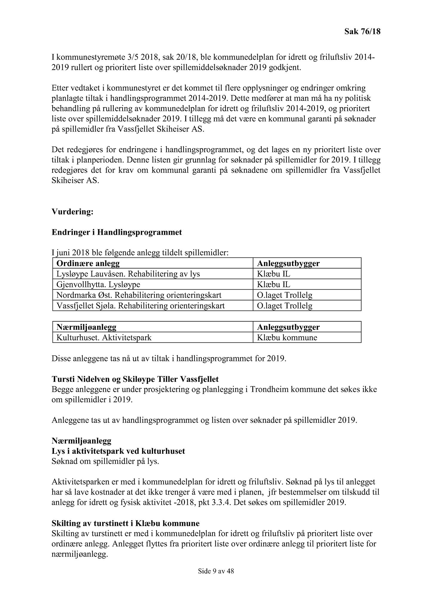 Klæbu Kommune, TRKO/KK/01-KS/L011: Kommunestyret - Møtedokumenter, 2018, s. 1645