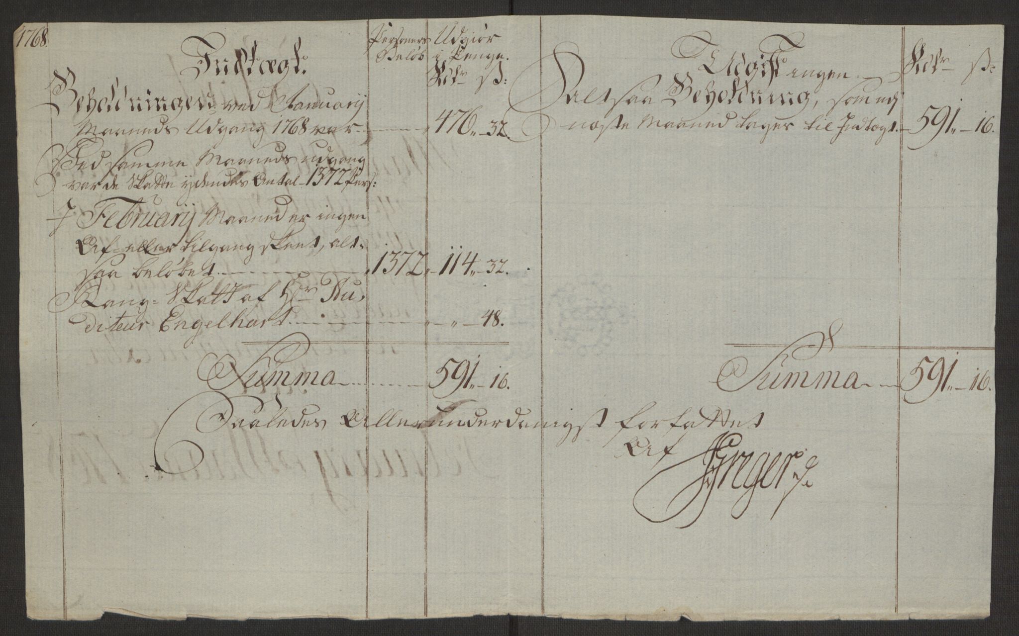 Rentekammeret inntil 1814, Reviderte regnskaper, Byregnskaper, AV/RA-EA-4066/R/Rj/L0198/0001: [J4] Kontribusjonsregnskap / Ekstraskatt, 1762-1768, s. 483