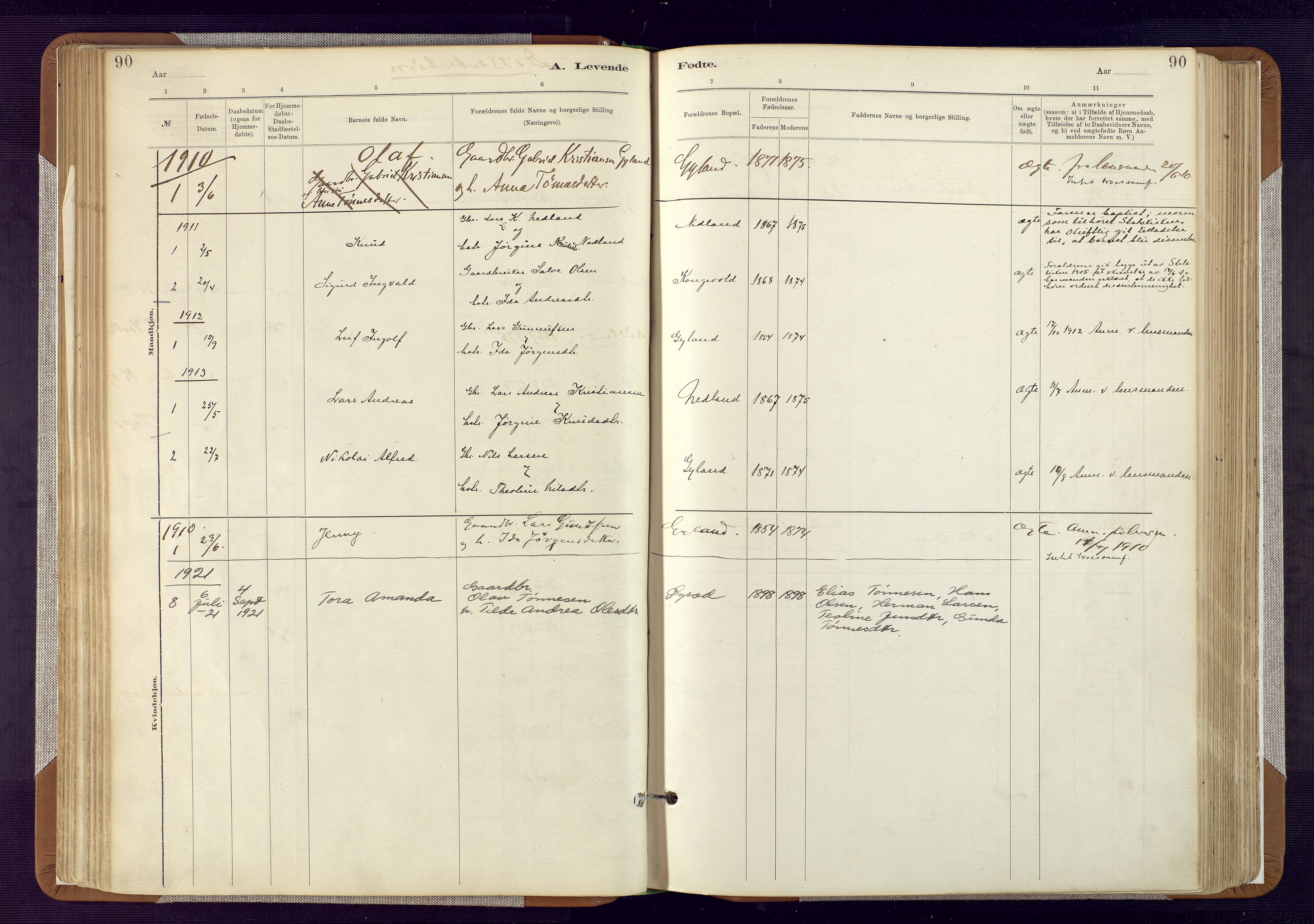 Bakke sokneprestkontor, AV/SAK-1111-0002/F/Fa/Fab/L0003: Ministerialbok nr. A 3, 1884-1921, s. 90