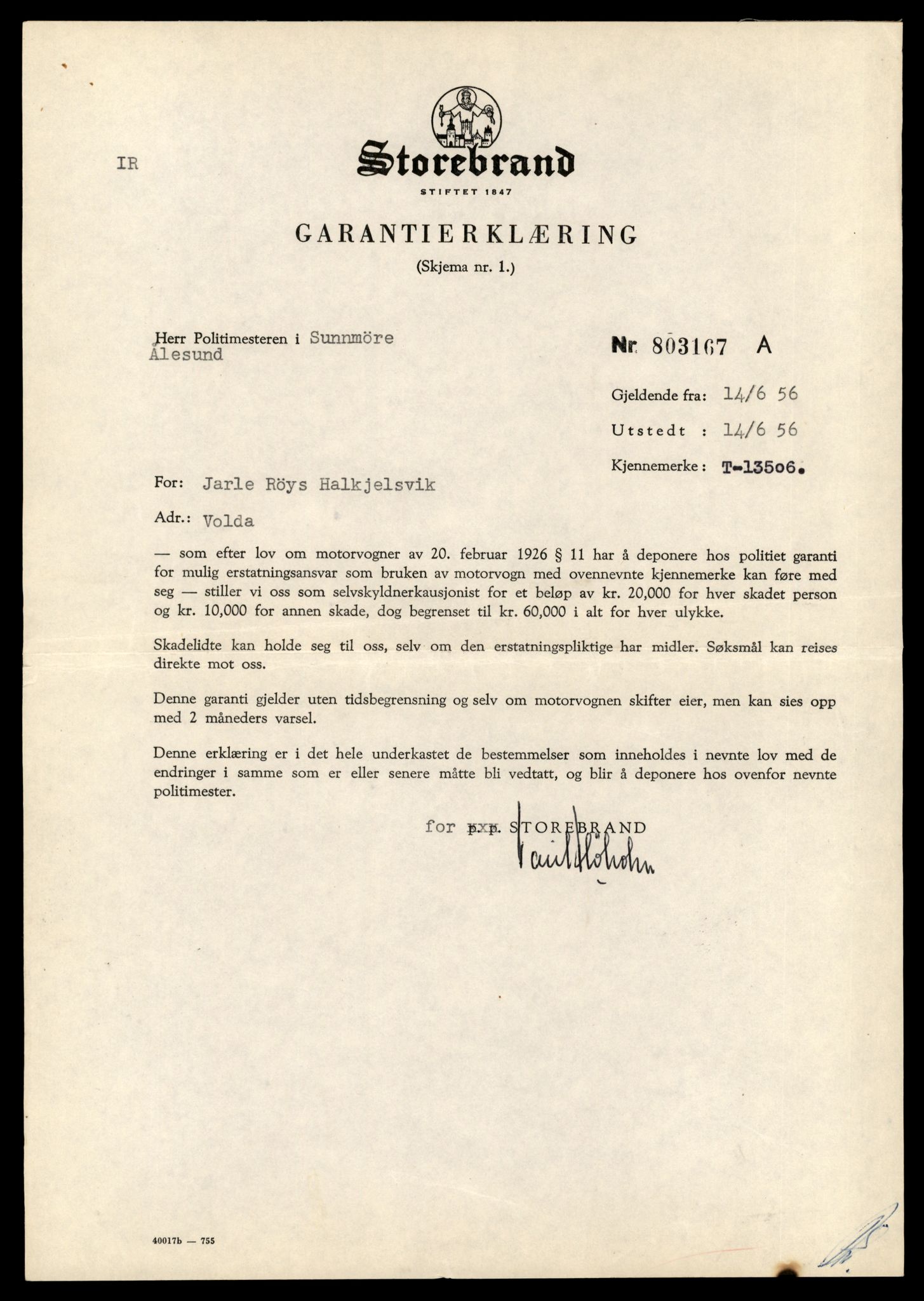 Møre og Romsdal vegkontor - Ålesund trafikkstasjon, AV/SAT-A-4099/F/Fe/L0039: Registreringskort for kjøretøy T 13361 - T 13530, 1927-1998, s. 2592