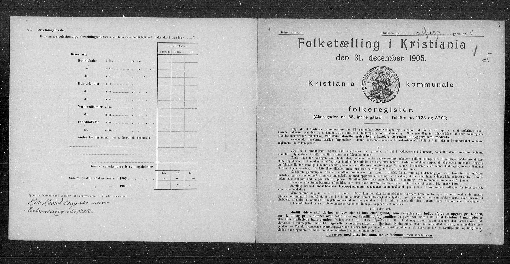 OBA, Kommunal folketelling 31.12.1905 for Kristiania kjøpstad, 1905, s. 2620