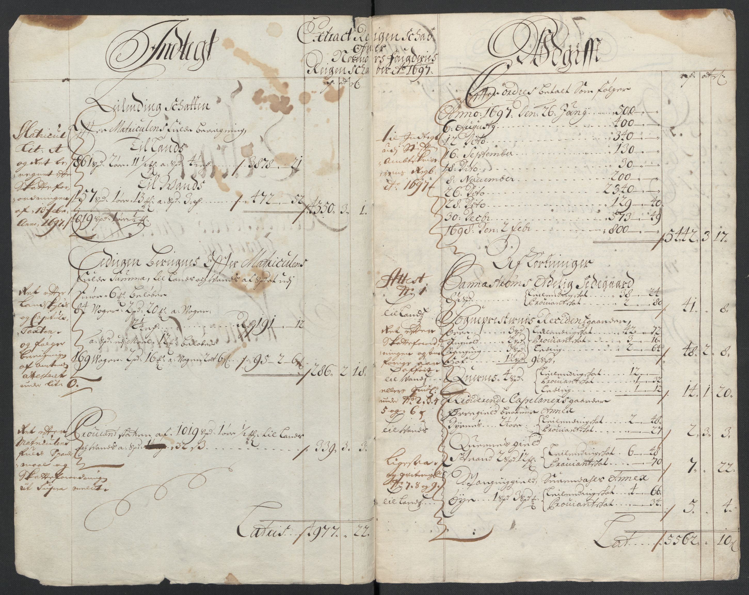 Rentekammeret inntil 1814, Reviderte regnskaper, Fogderegnskap, RA/EA-4092/R56/L3737: Fogderegnskap Nordmøre, 1697-1698, s. 5