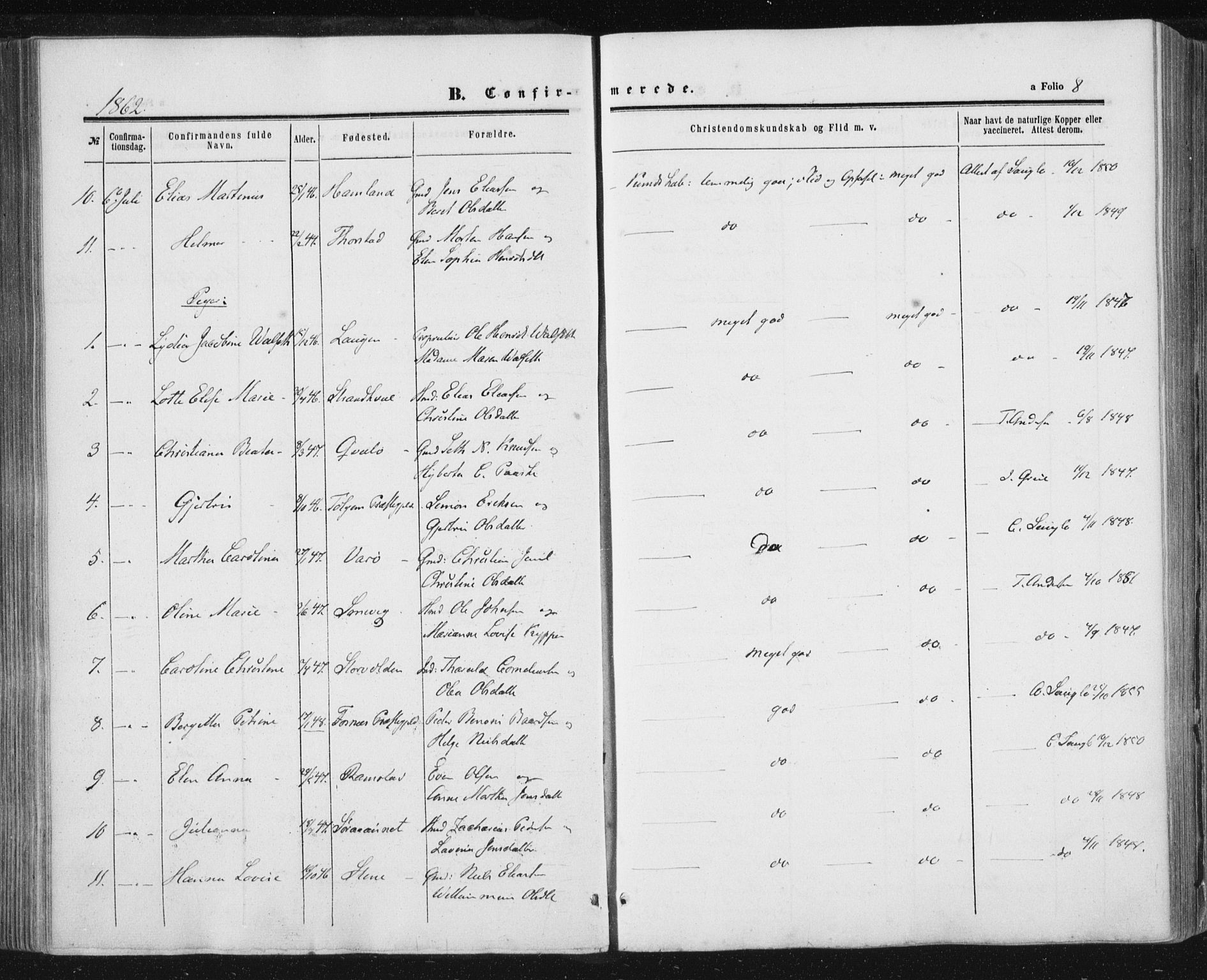 Ministerialprotokoller, klokkerbøker og fødselsregistre - Nord-Trøndelag, SAT/A-1458/784/L0670: Ministerialbok nr. 784A05, 1860-1876, s. 8