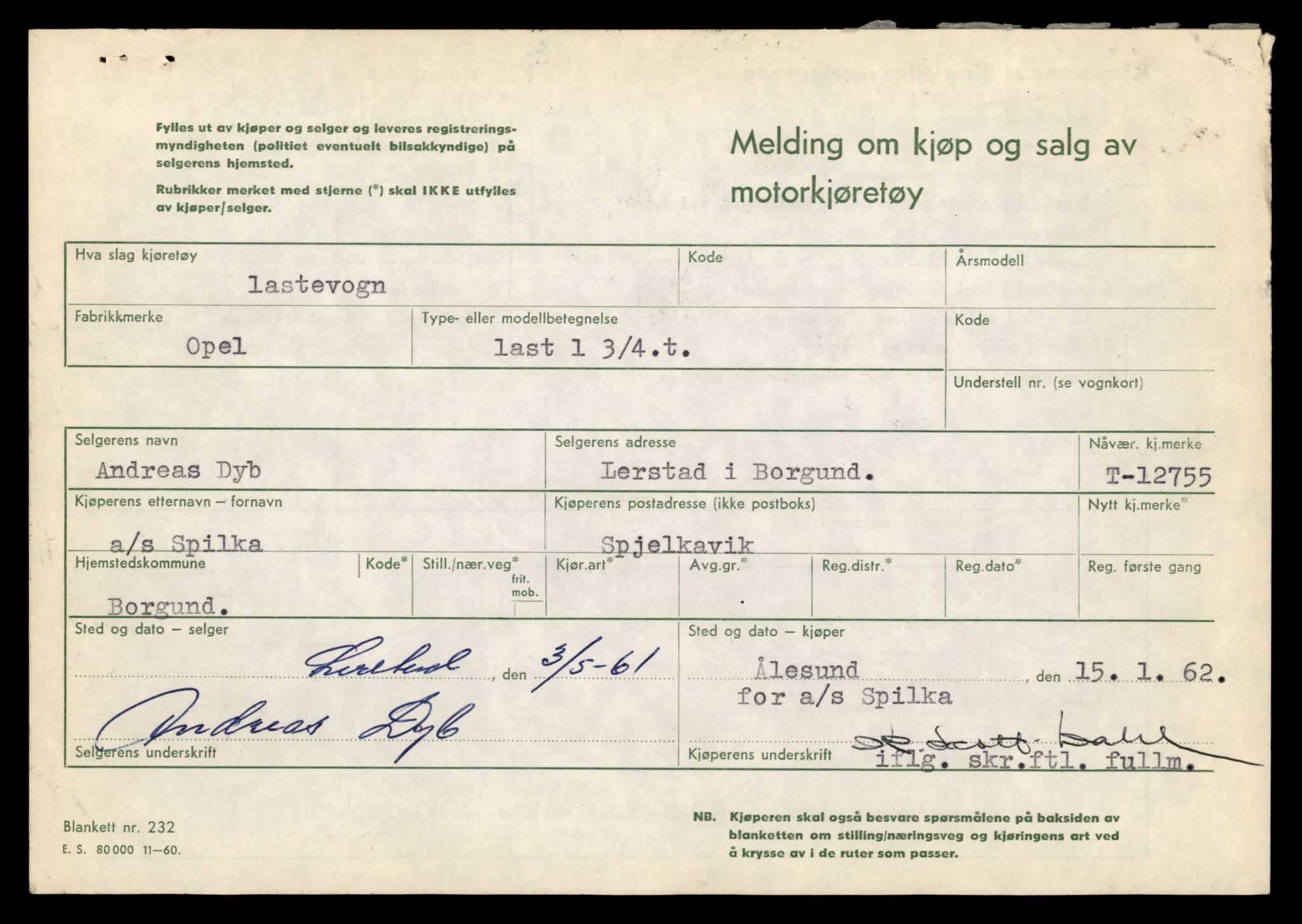 Møre og Romsdal vegkontor - Ålesund trafikkstasjon, AV/SAT-A-4099/F/Fe/L0035: Registreringskort for kjøretøy T 12653 - T 12829, 1927-1998, s. 1973