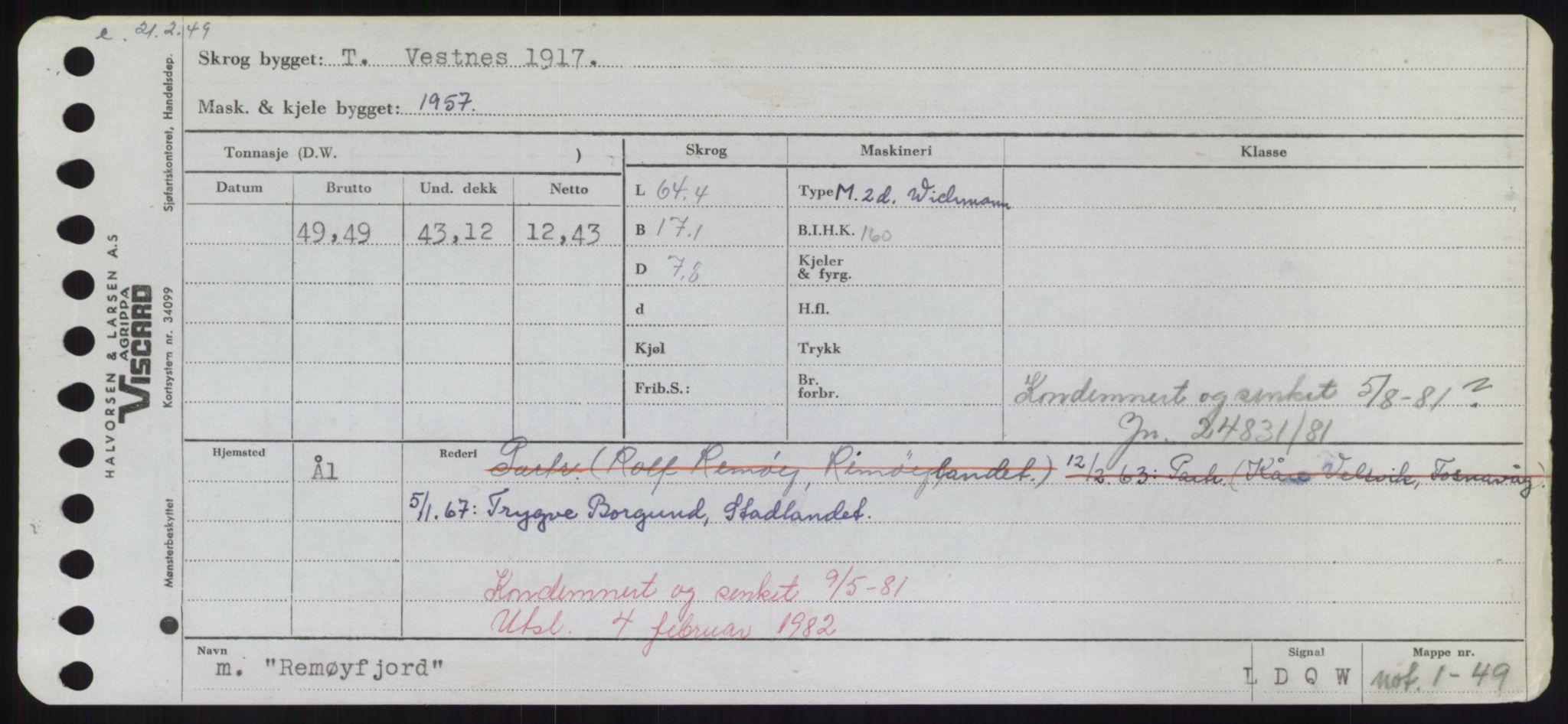 Sjøfartsdirektoratet med forløpere, Skipsmålingen, AV/RA-S-1627/H/Hd/L0030: Fartøy, Q-Riv, s. 413