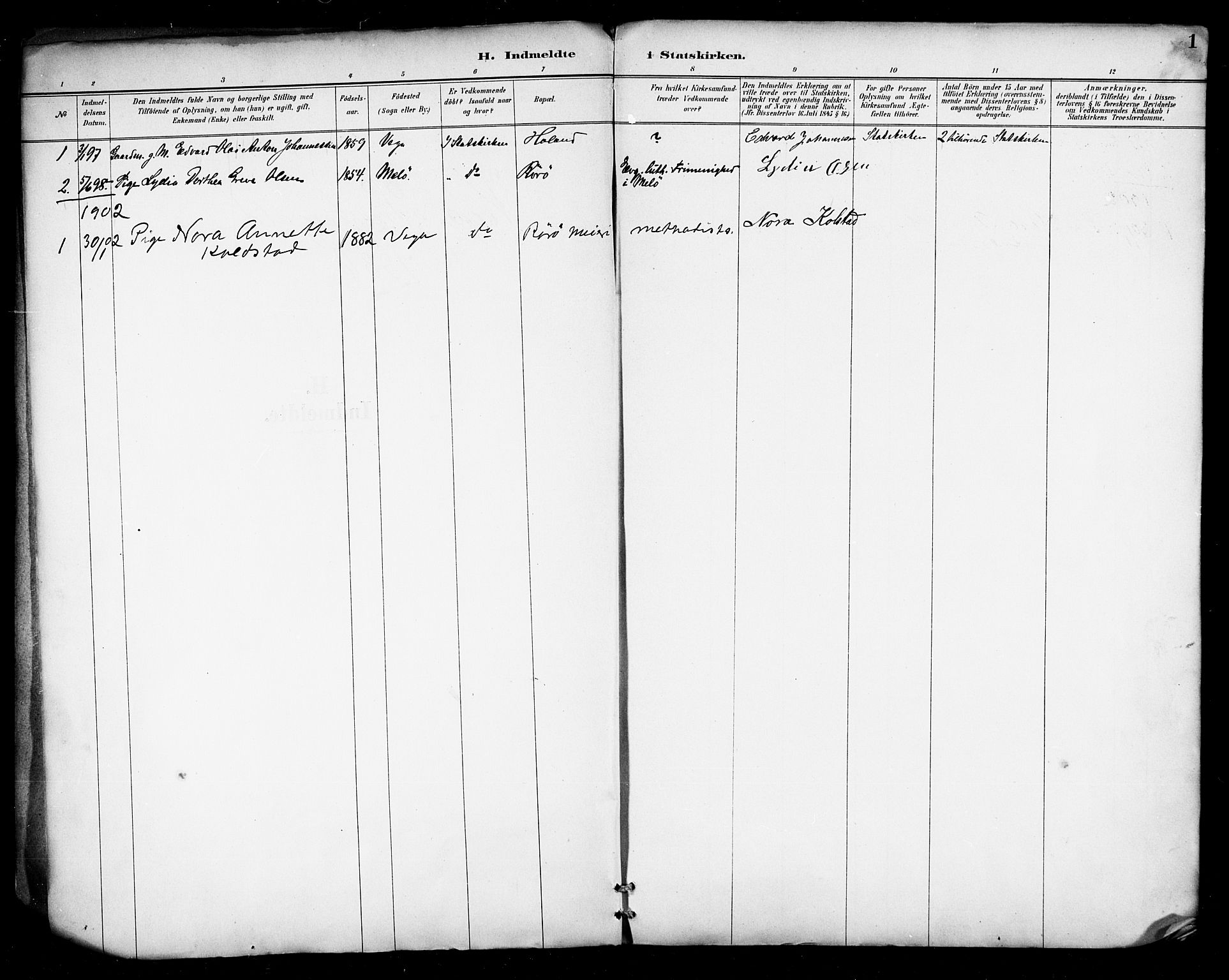 Ministerialprotokoller, klokkerbøker og fødselsregistre - Nordland, SAT/A-1459/816/L0243: Ministerialbok nr. 816A09, 1893-1902, s. 1