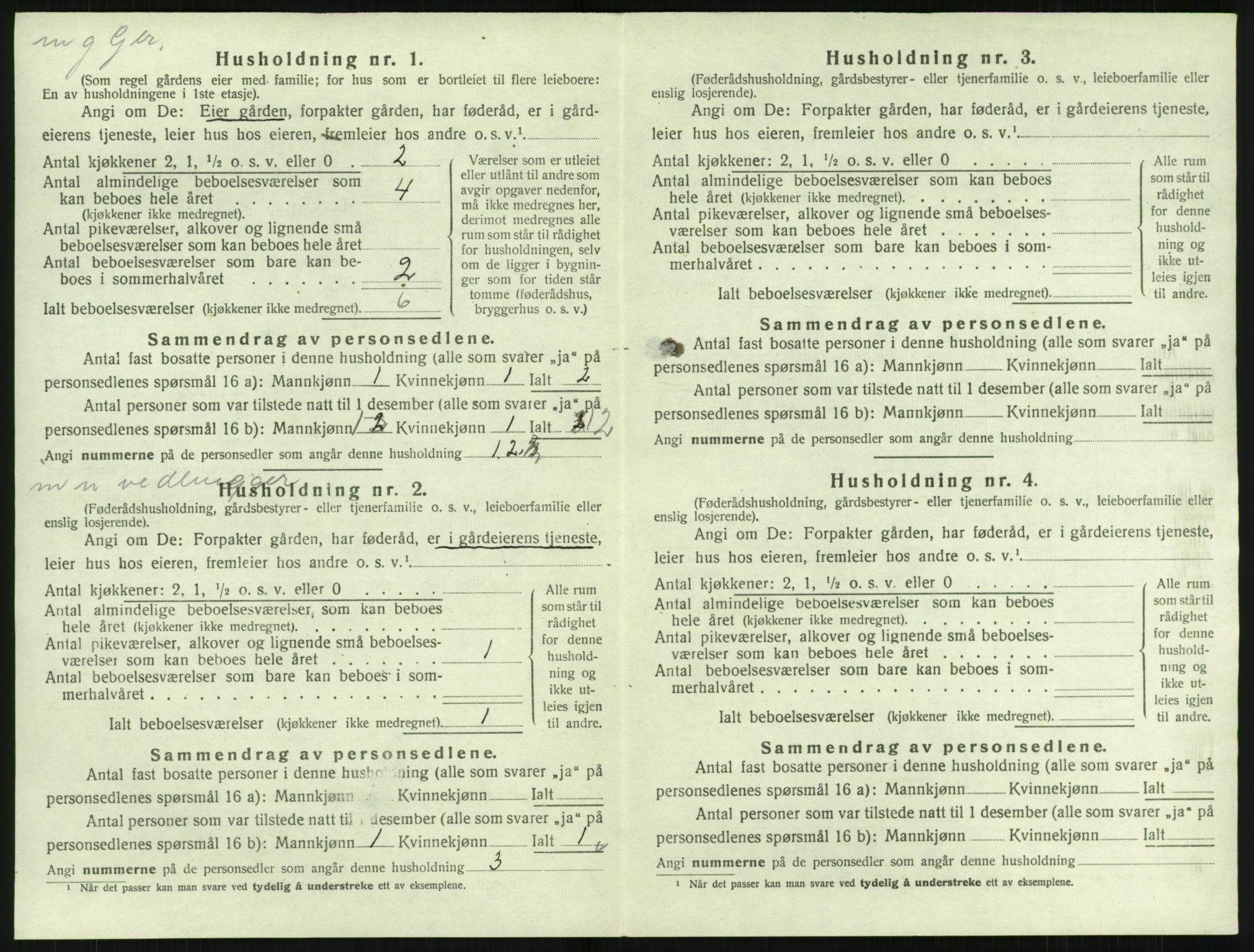 SAK, Folketelling 1920 for 0923 Fjære herred, 1920, s. 2104