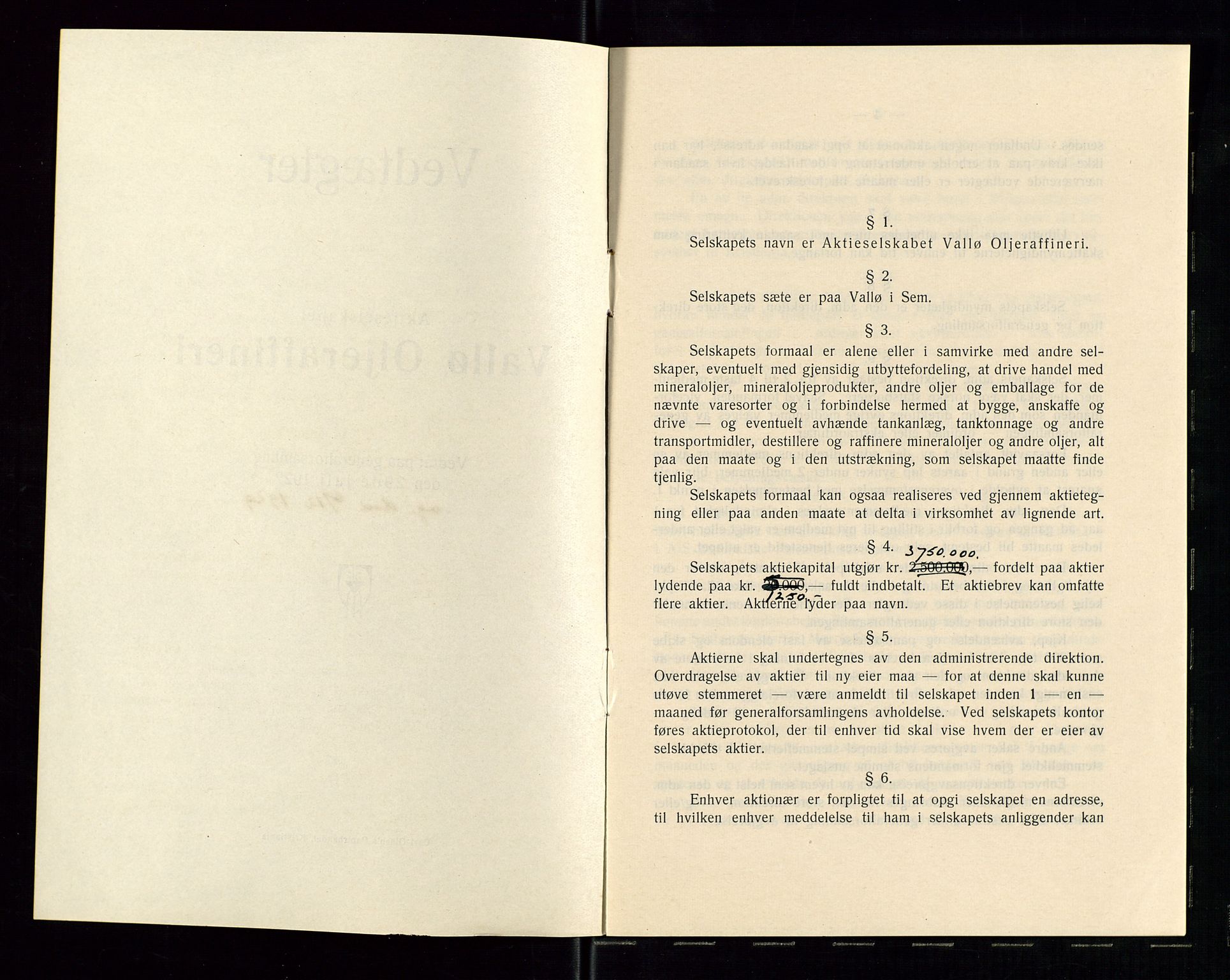 Pa 1536 - Esso Norge as, Vallø Oljeraffineri og lager, AV/SAST-A-101956/A/Aa/L0002: Vallø Oljeraffineri ordinær og ekstraordinær generalforsamling 1934. Ordinær generalforsamling Vallø Oljeraffineri, Norsk Amerikansk Petroleuns co., Vestlandske Petroleums co. 1935., 1934-1935, s. 28