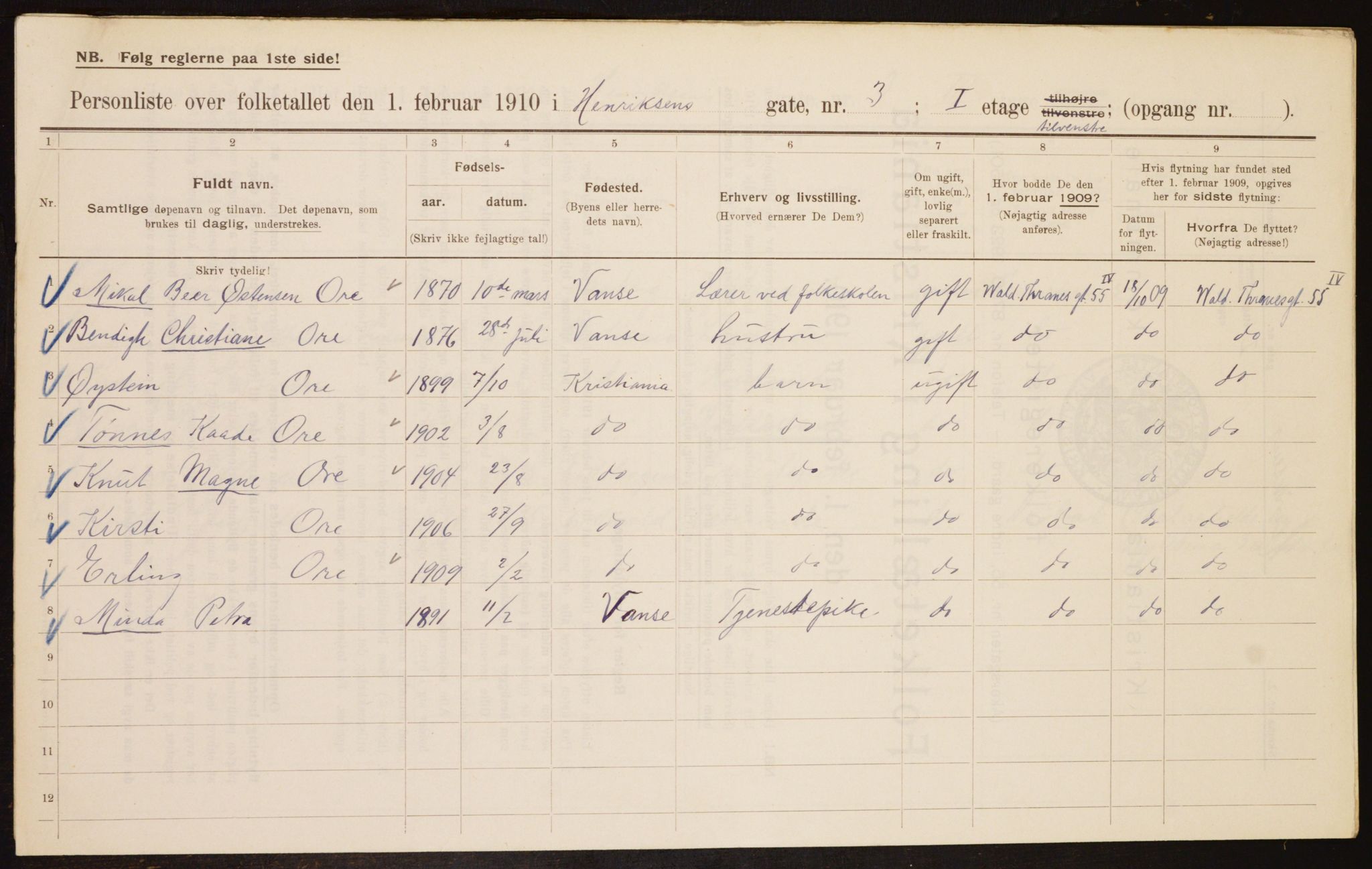 OBA, Kommunal folketelling 1.2.1910 for Kristiania, 1910, s. 37812