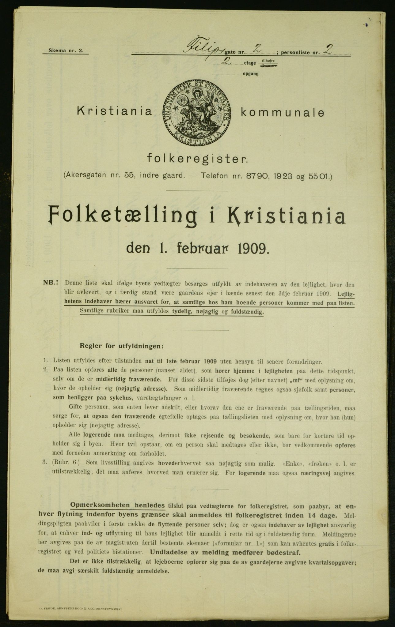 OBA, Kommunal folketelling 1.2.1909 for Kristiania kjøpstad, 1909, s. 21880