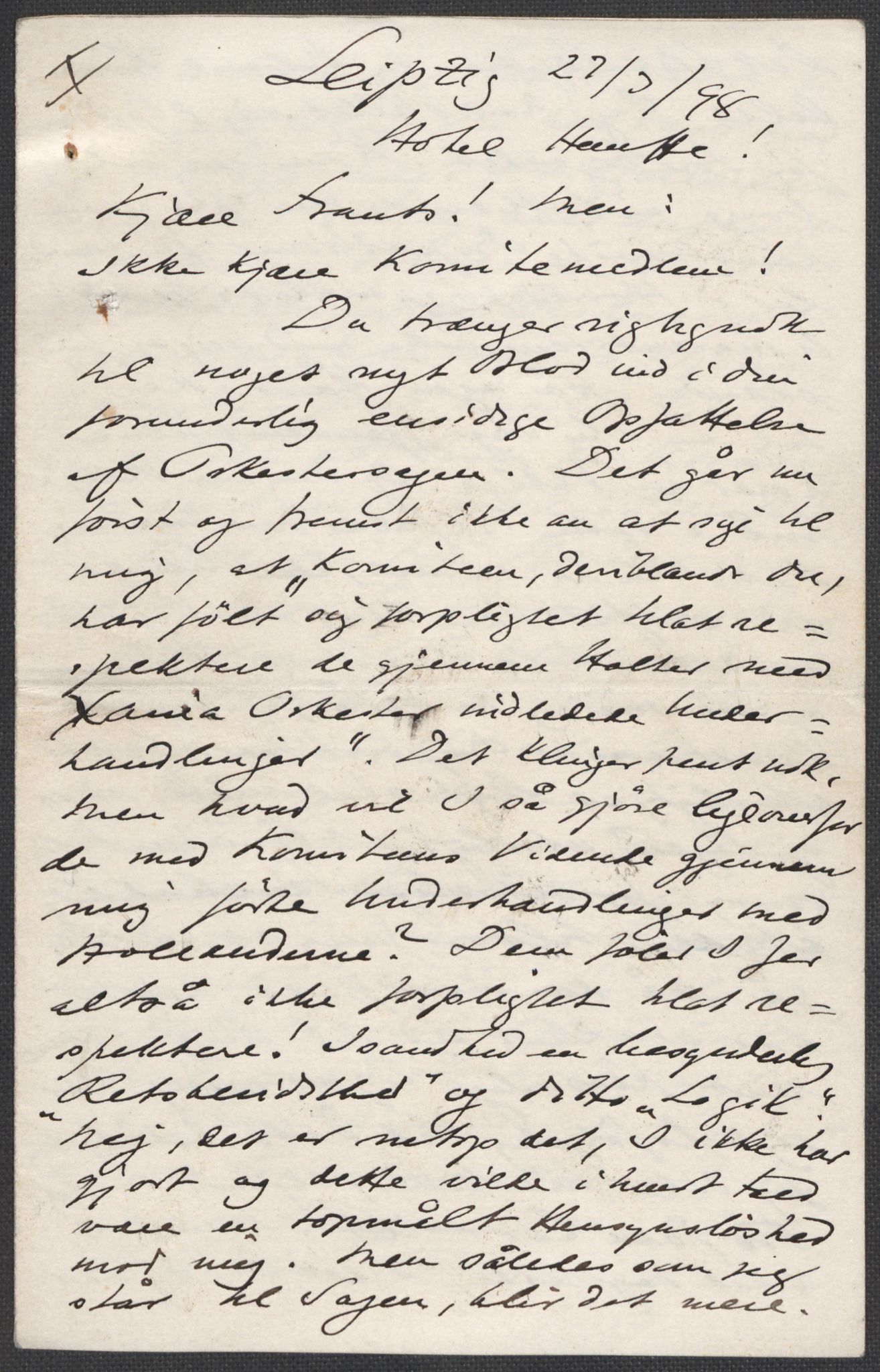 Beyer, Frants, RA/PA-0132/F/L0001: Brev fra Edvard Grieg til Frantz Beyer og "En del optegnelser som kan tjene til kommentar til brevene" av Marie Beyer, 1872-1907, s. 518