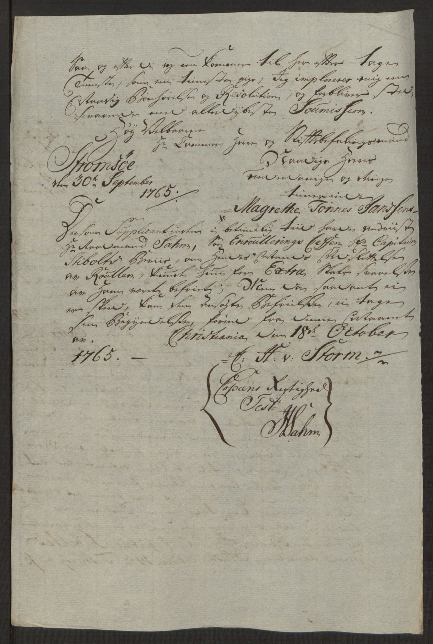Rentekammeret inntil 1814, Reviderte regnskaper, Byregnskaper, AV/RA-EA-4066/R/Rg/L0144/0001: [G4] Kontribusjonsregnskap / Ekstraskatt, 1762-1767, s. 409