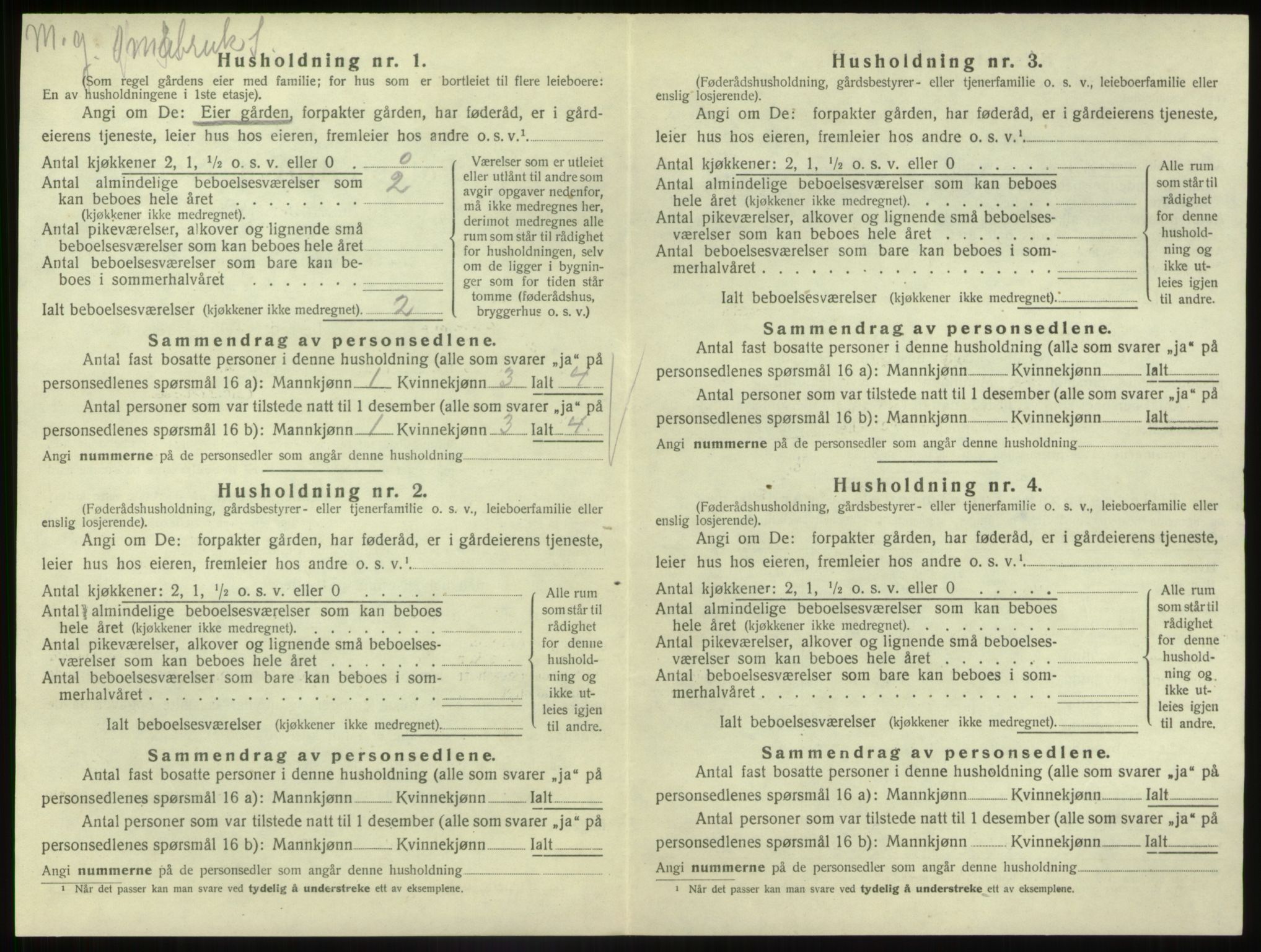 SAB, Folketelling 1920 for 1430 Gaular herred, 1920, s. 126