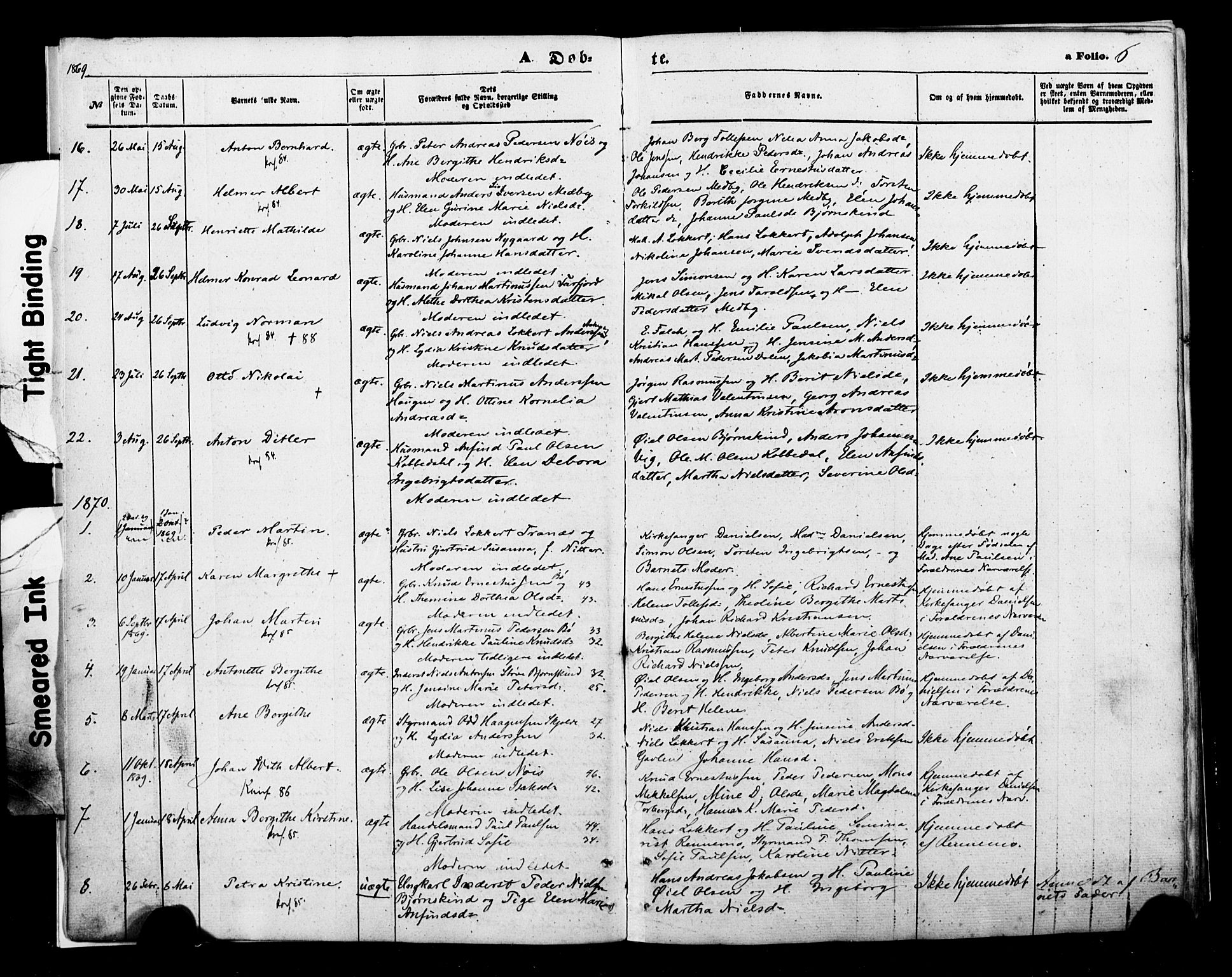 Ministerialprotokoller, klokkerbøker og fødselsregistre - Nordland, AV/SAT-A-1459/898/L1421: Ministerialbok nr. 898A01, 1866-1886, s. 6