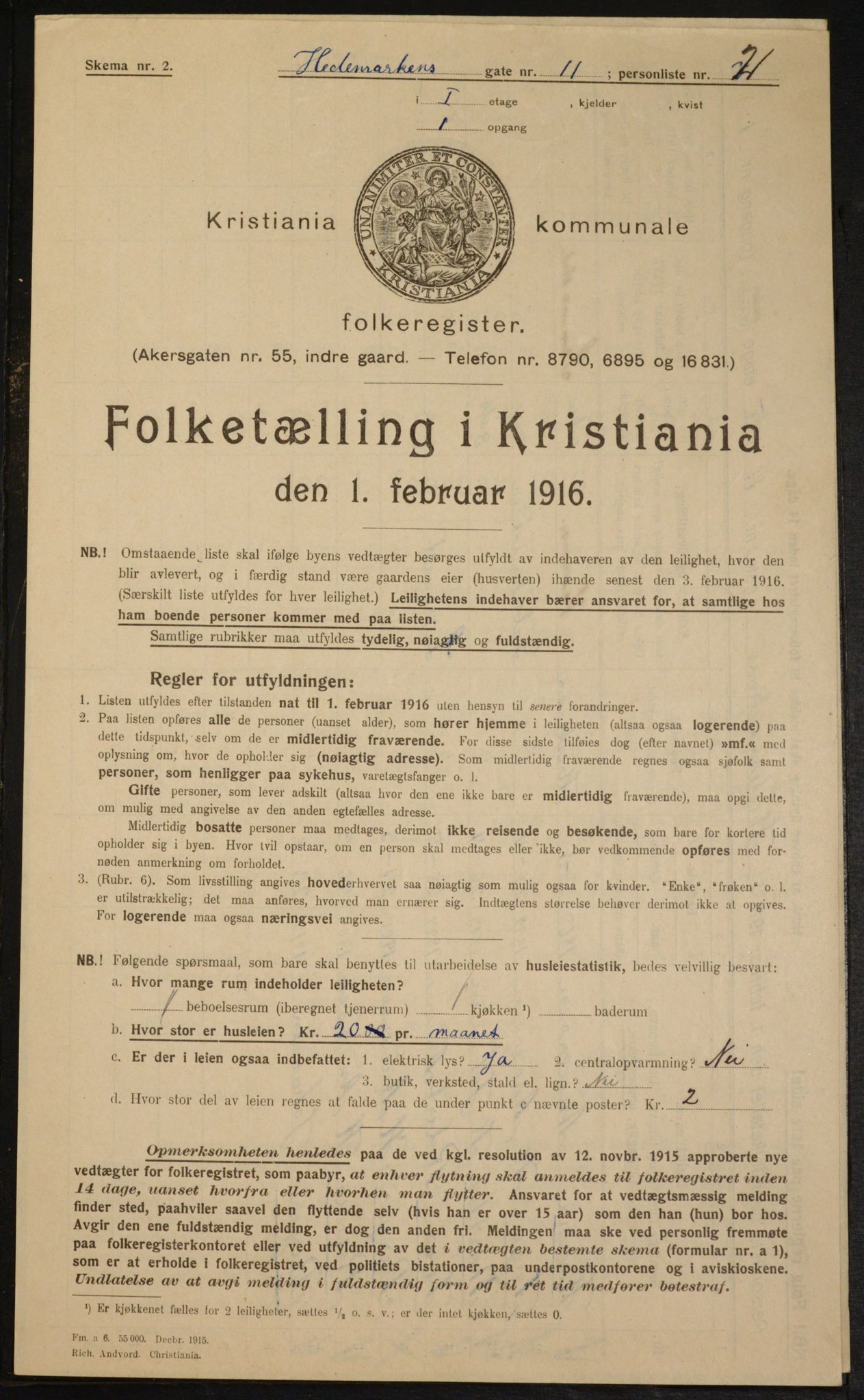 OBA, Kommunal folketelling 1.2.1916 for Kristiania, 1916, s. 36522